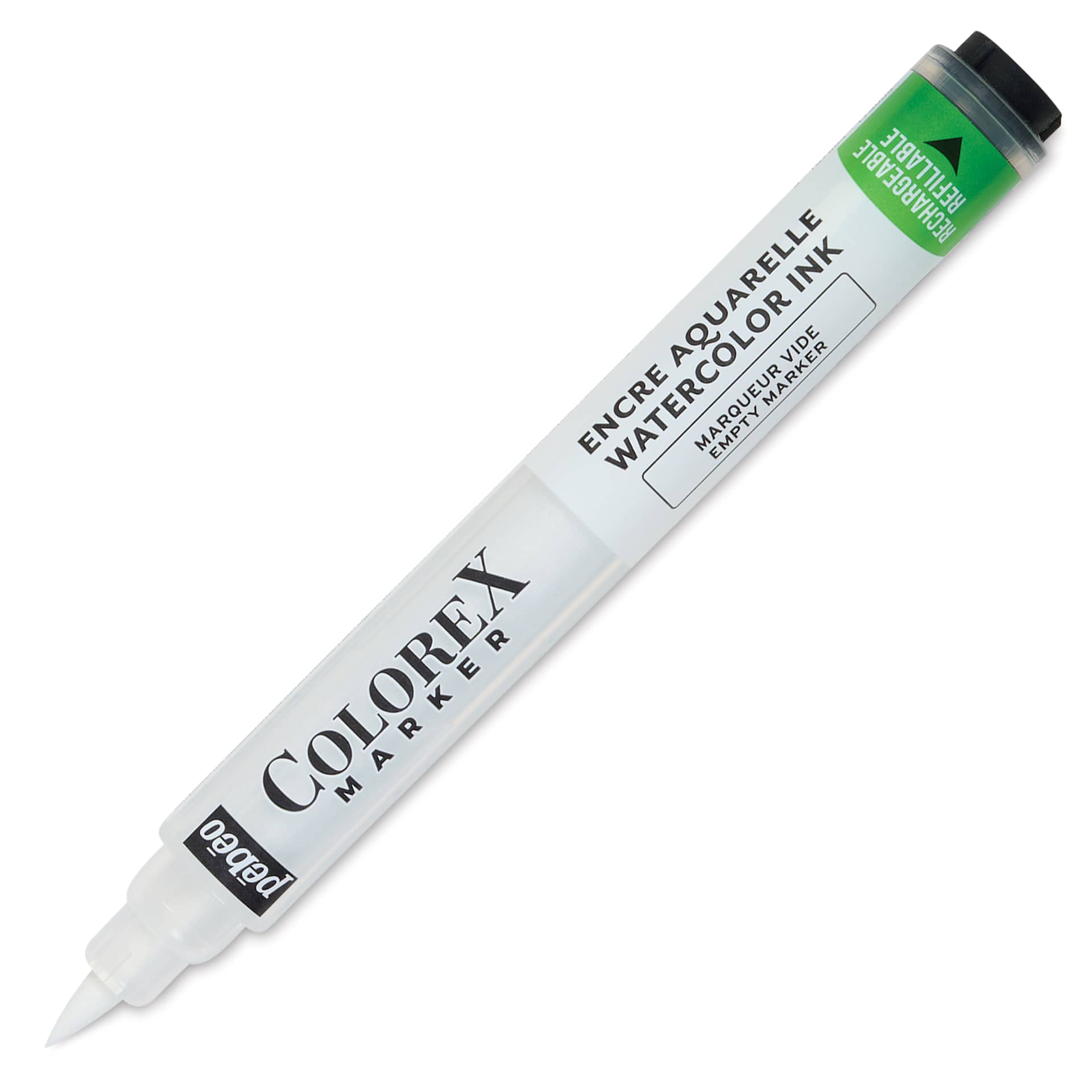 Pebeo Colorex Empty Marker - Brush Tip, 1 mm, cap off