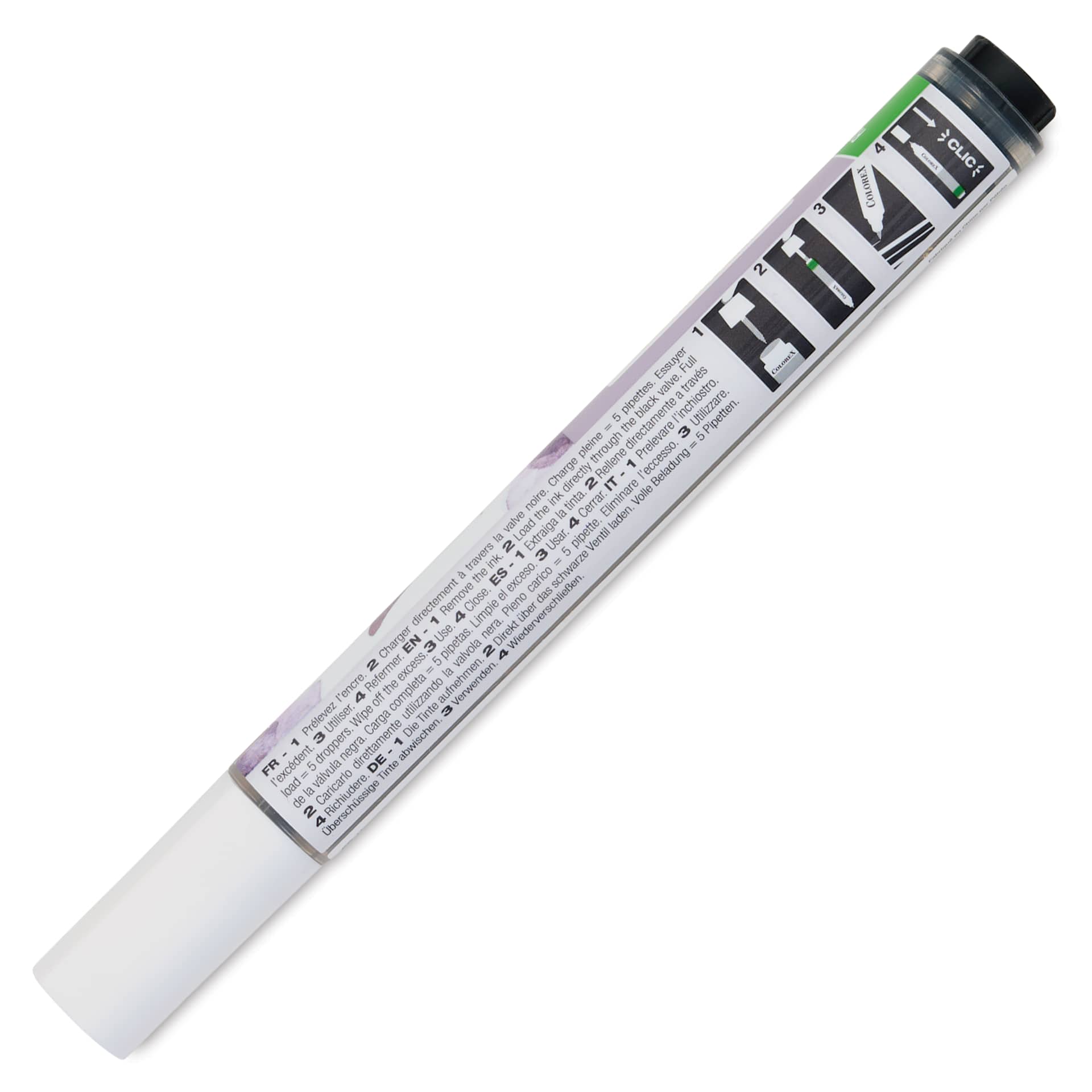 Pebeo Colorex Refillable Marker - Payne's Grey, back of marker with cap on