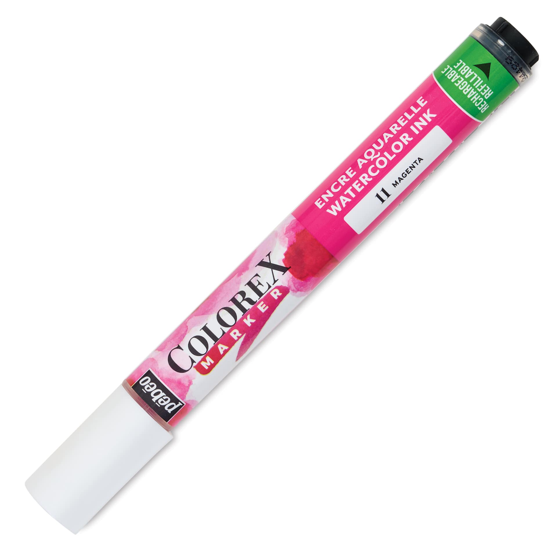 Pebeo Colorex Refillable Marker - Magenta, cap on