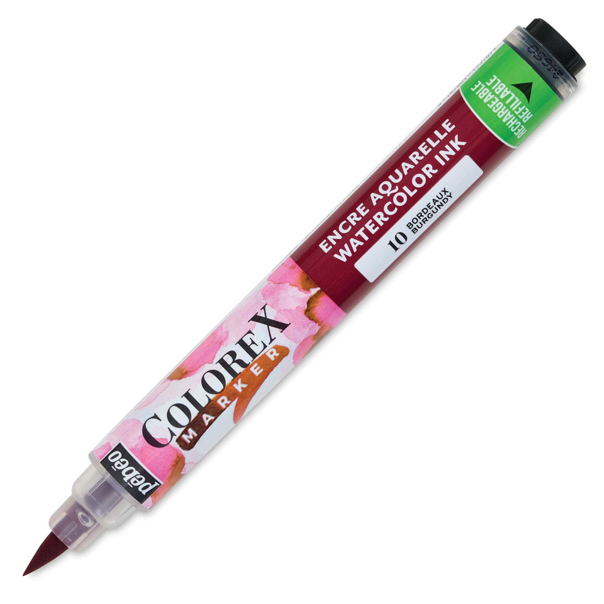 Pebeo Colorex Refillable Marker - Burgundy, cap off