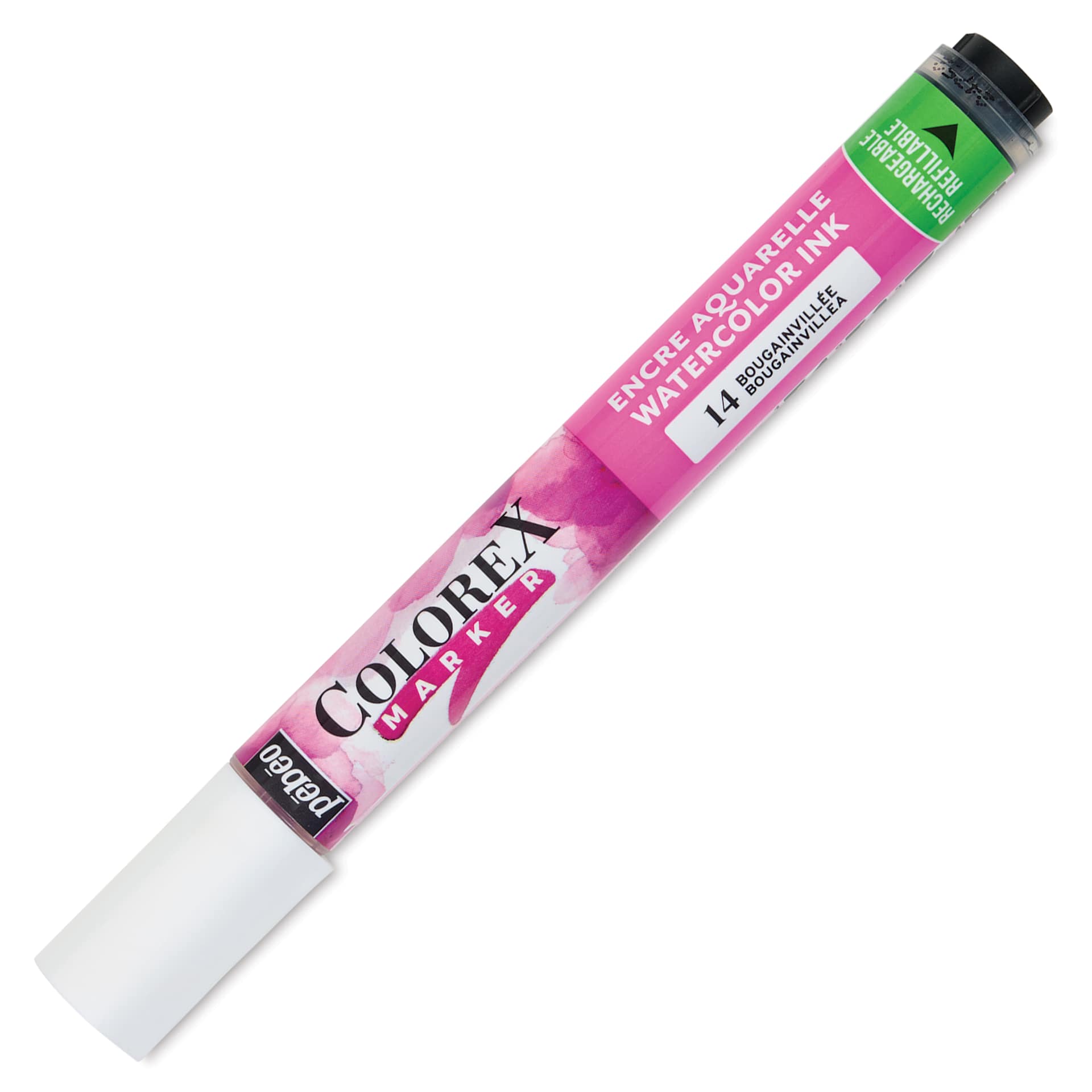 Pebeo Colorex Refillable Marker - Bougainvillea, cap on