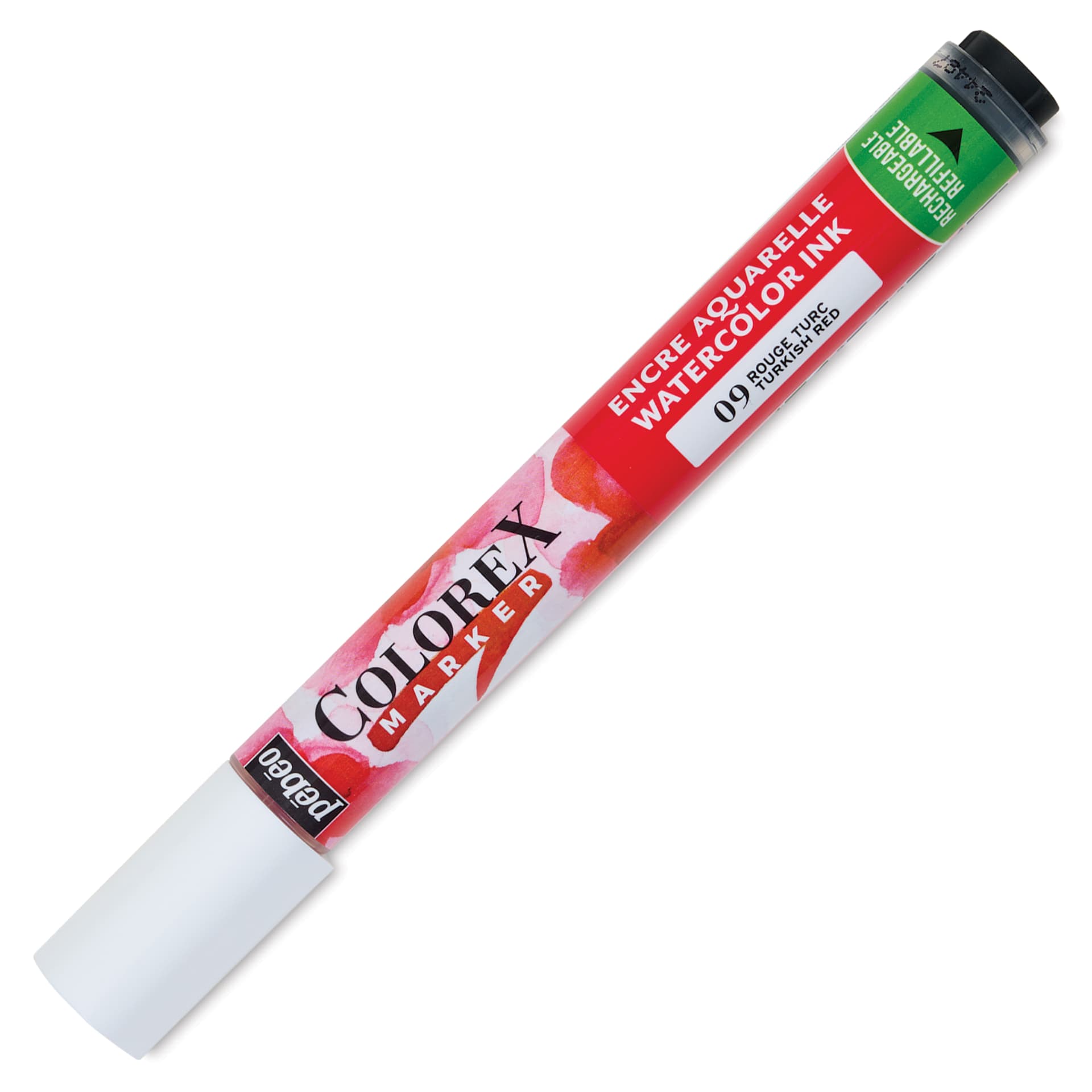 Pebeo Colorex Refillable Marker - Turkish Red, cap on