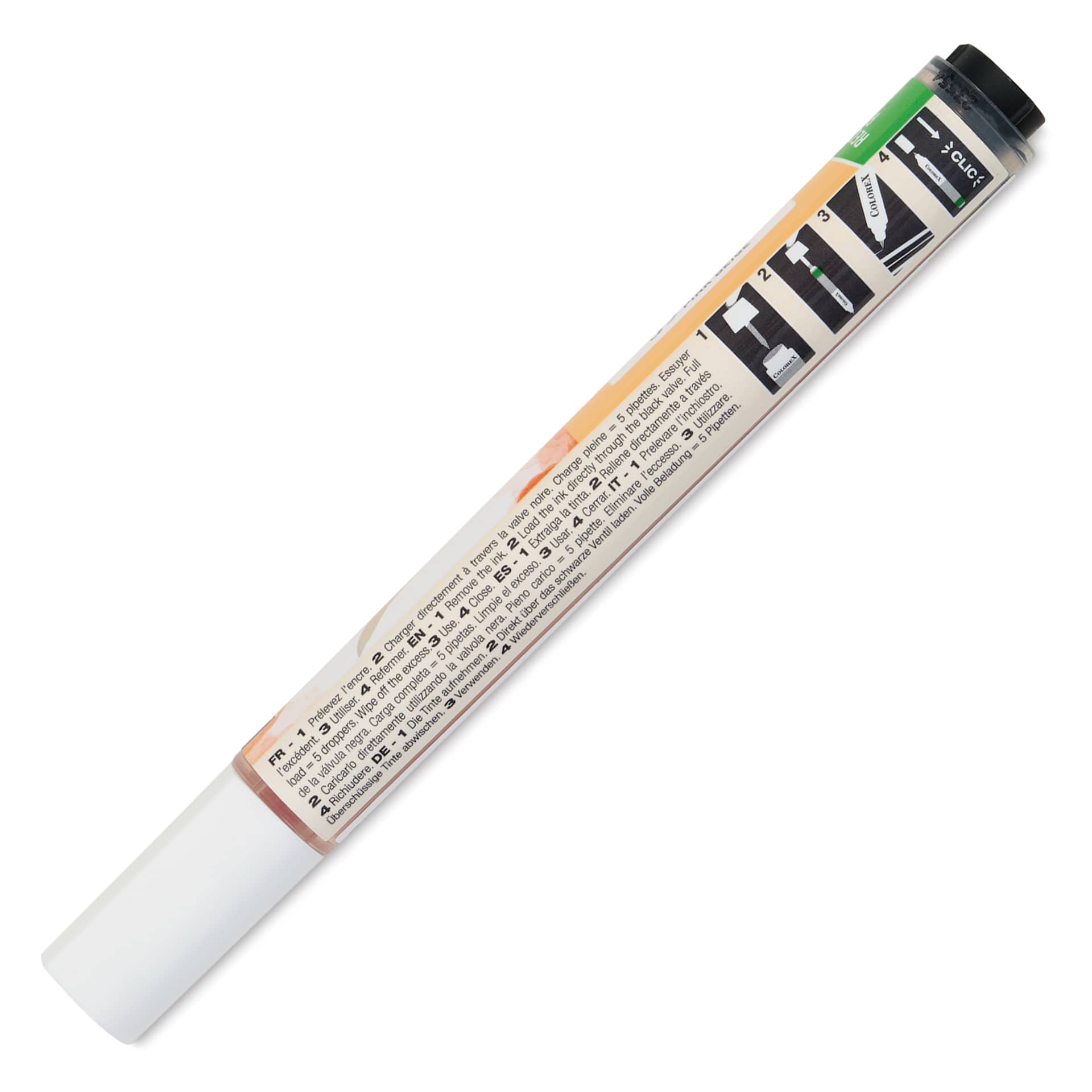 Pebeo Colorex Refillable Marker - Pink Beige, back of marker with cap on