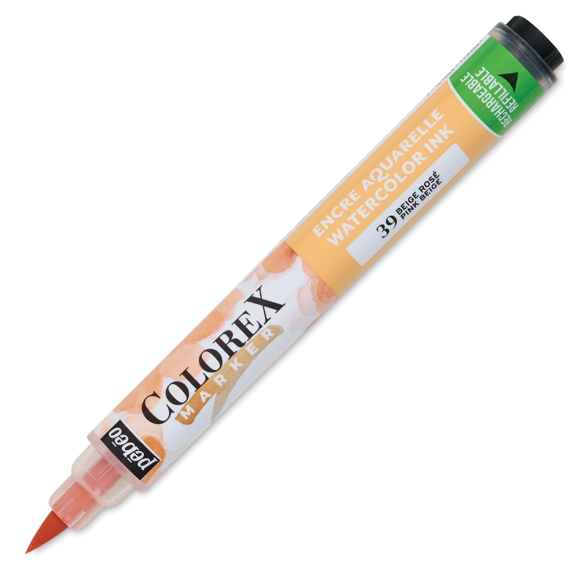 Pebeo Colorex Refillable Marker - Pink Beige, cap off