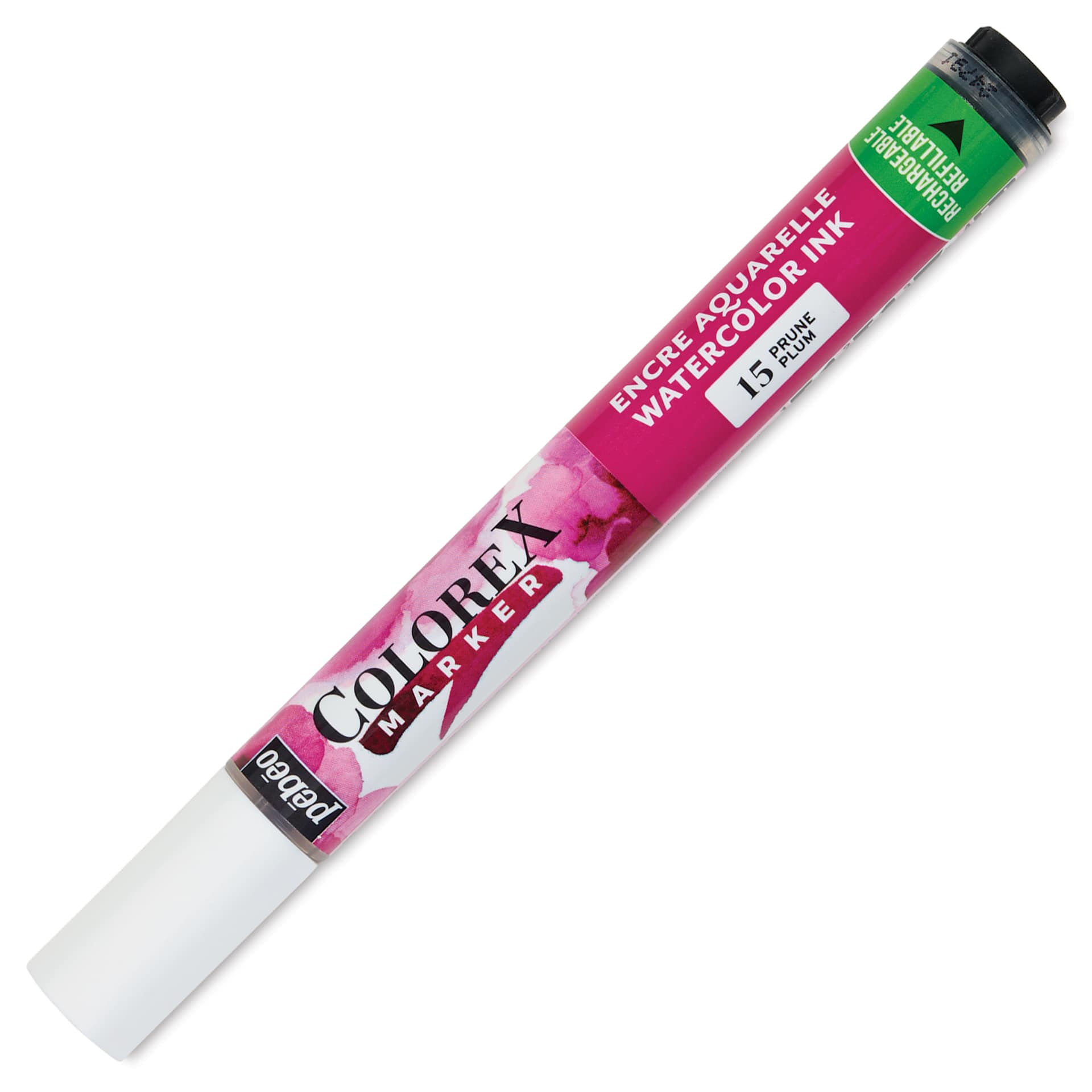 Pebeo Colorex Refillable Marker - Plum, cap on