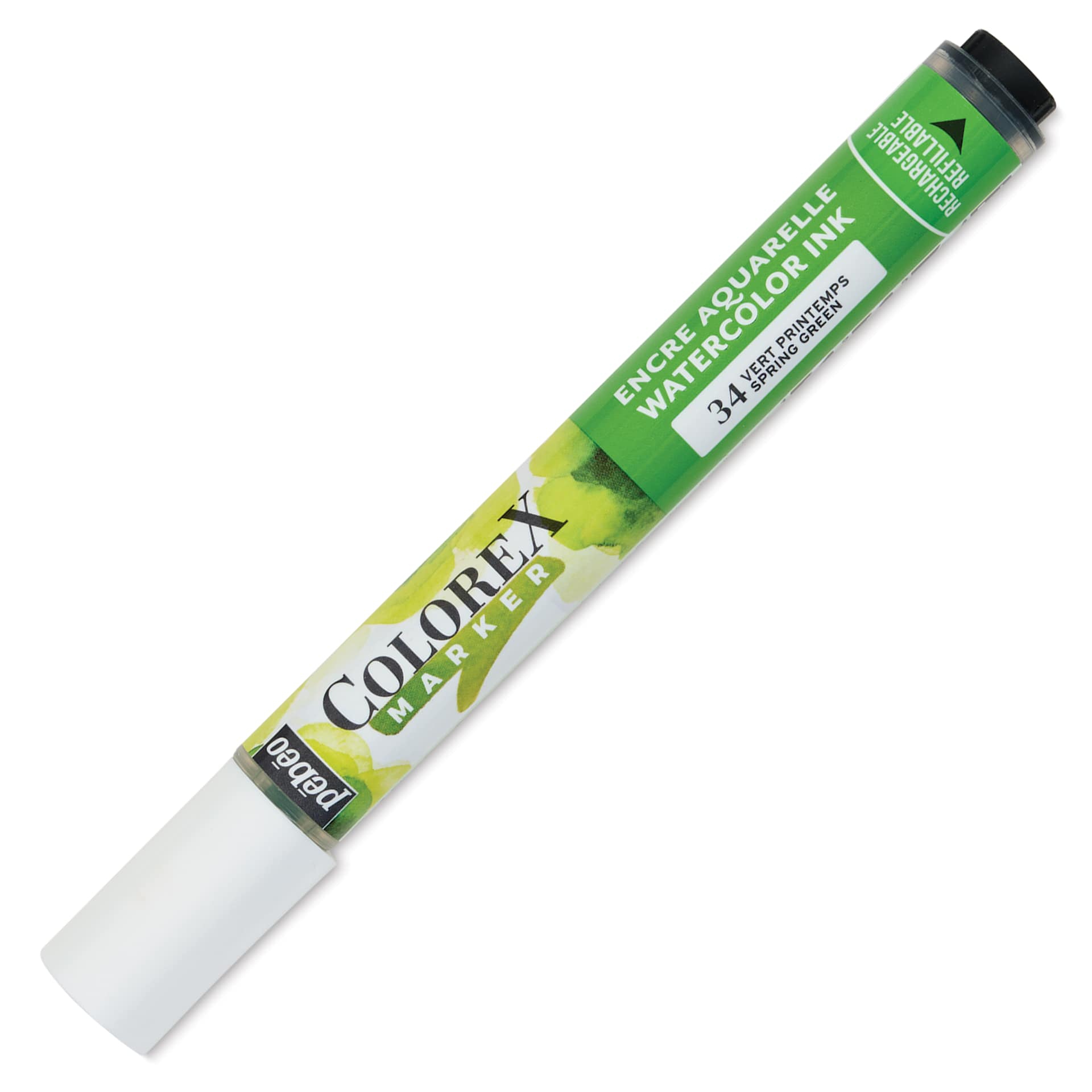 Pebeo Colorex Refillable Marker - Spring Green, cap on