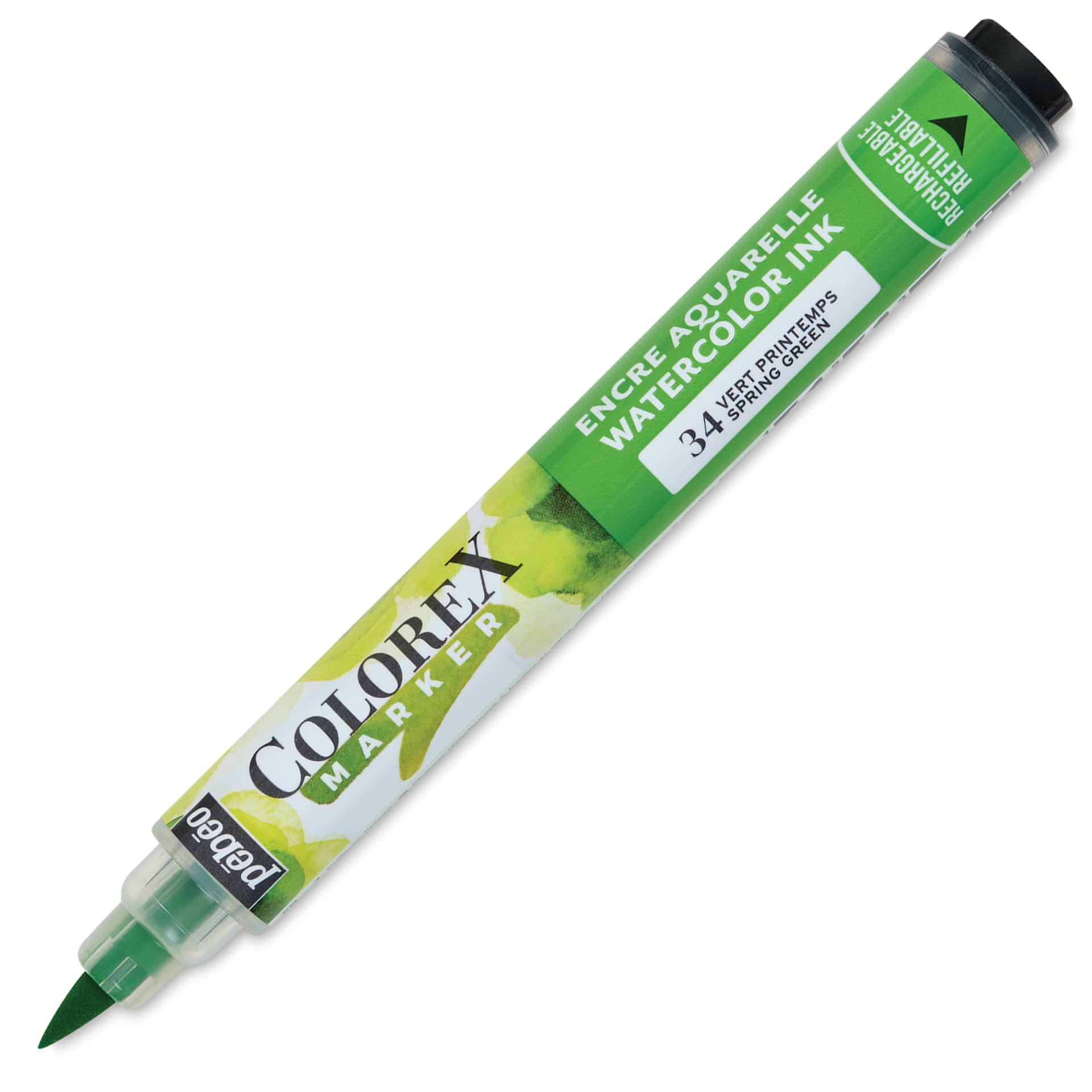 Pebeo Colorex Refillable Marker - Spring Green, cap off