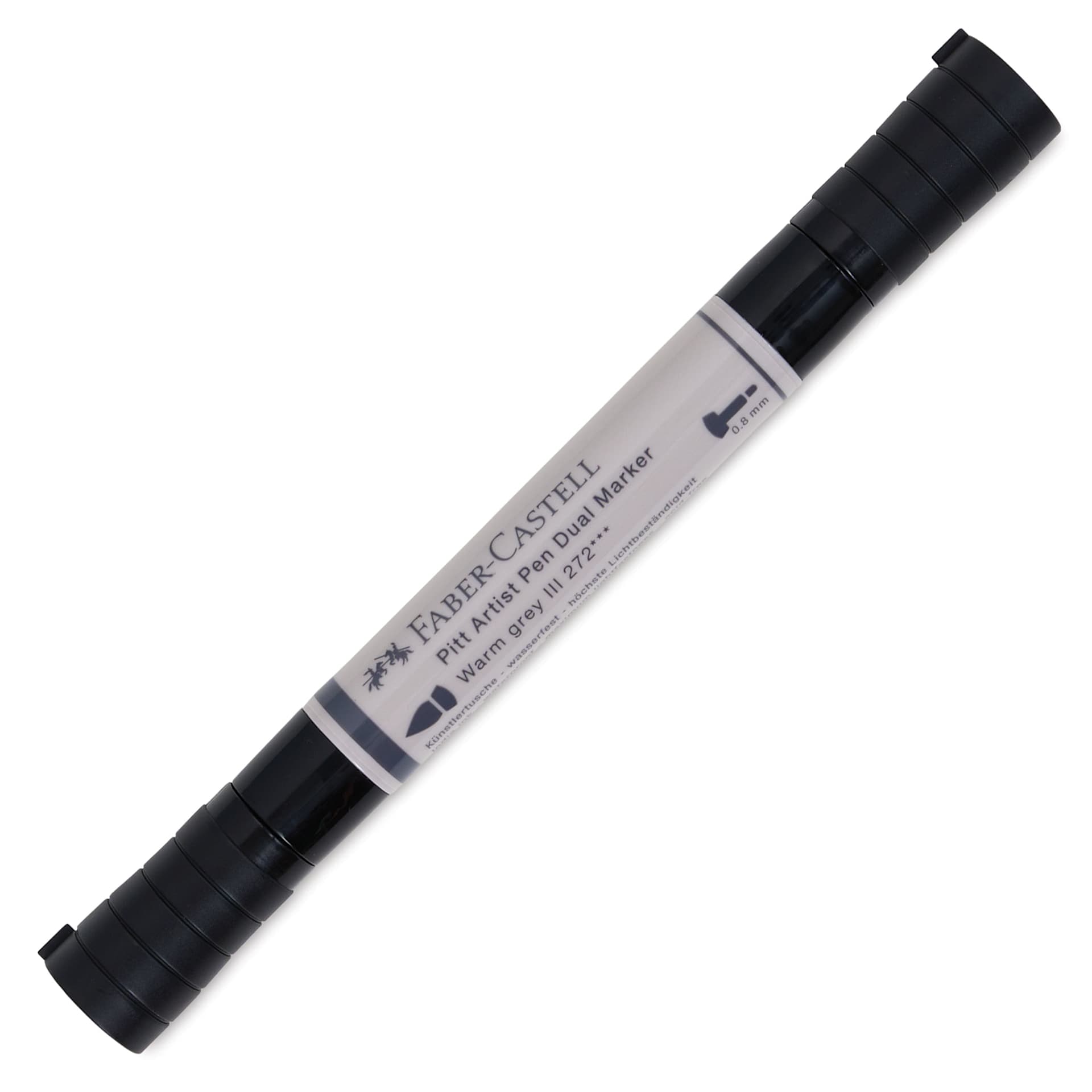 Faber-Castell Pitt Artist Pen Dual Tip Marker - Warm Grey III 272 front of marker