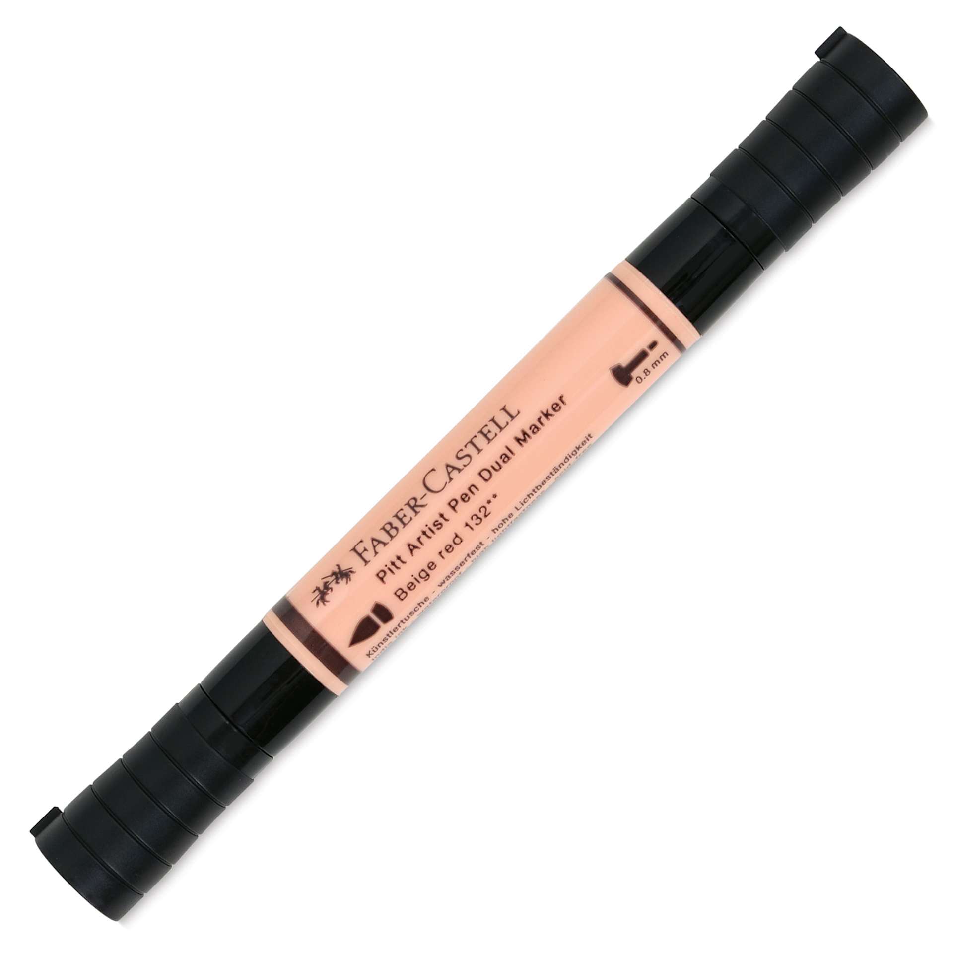 Faber-Castell Pitt Artist Pen Dual Tip Marker - Beige Red 132 front of marker