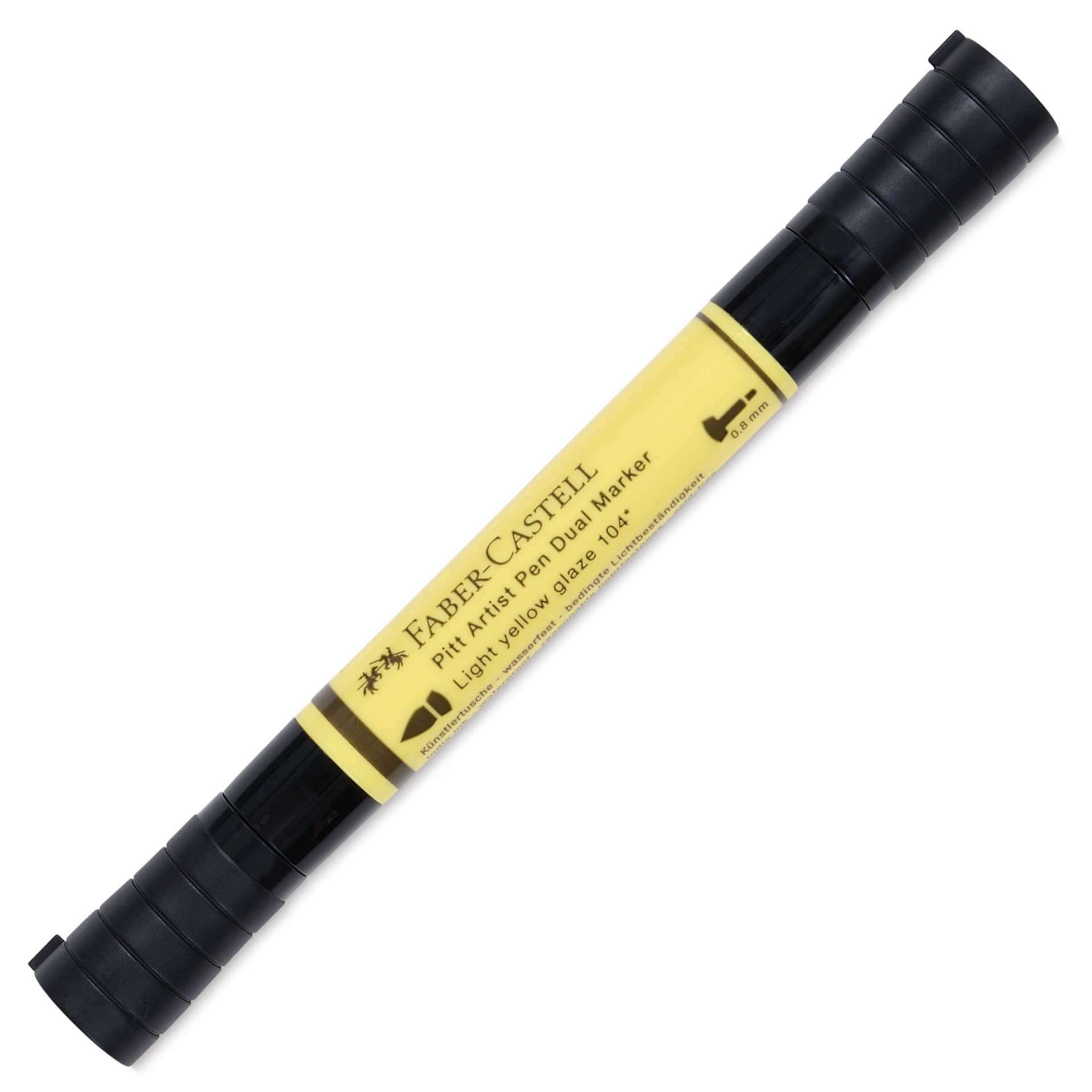 Faber-Castell Pitt Artist Pen Dual Tip Marker - Light Yellow Glaze 104 front of marker