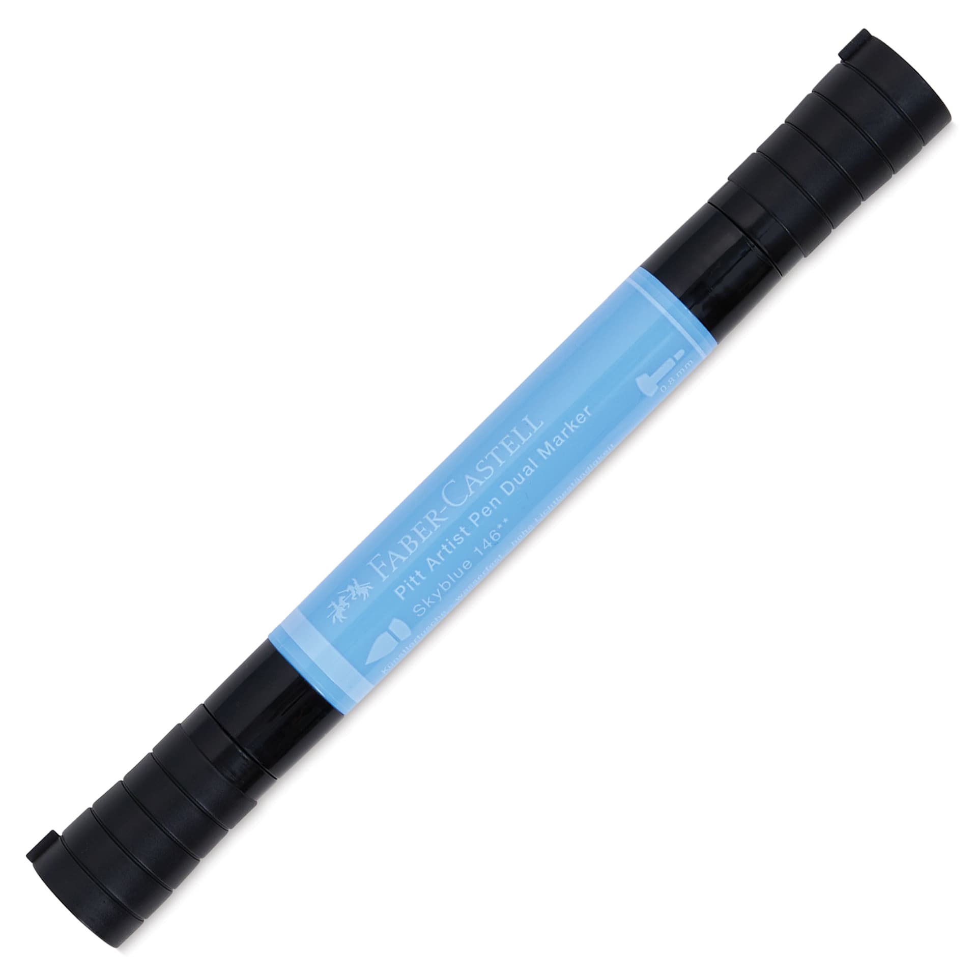 Faber-Castell Pitt Artist Pen Dual Tip Marker - Sky Blue 146 front of marker