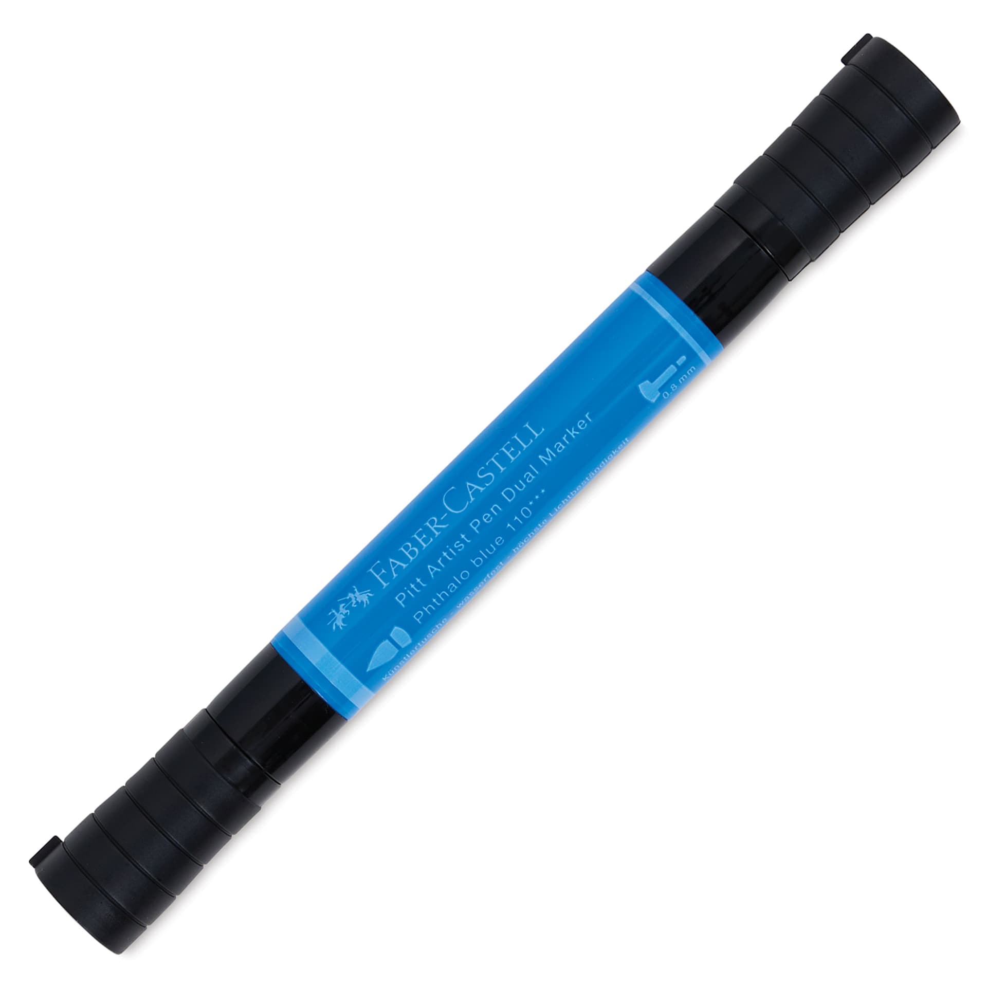 Faber-Castell Pitt Artist Pen Dual Tip Marker - Phthalo Blue 110 front of marker