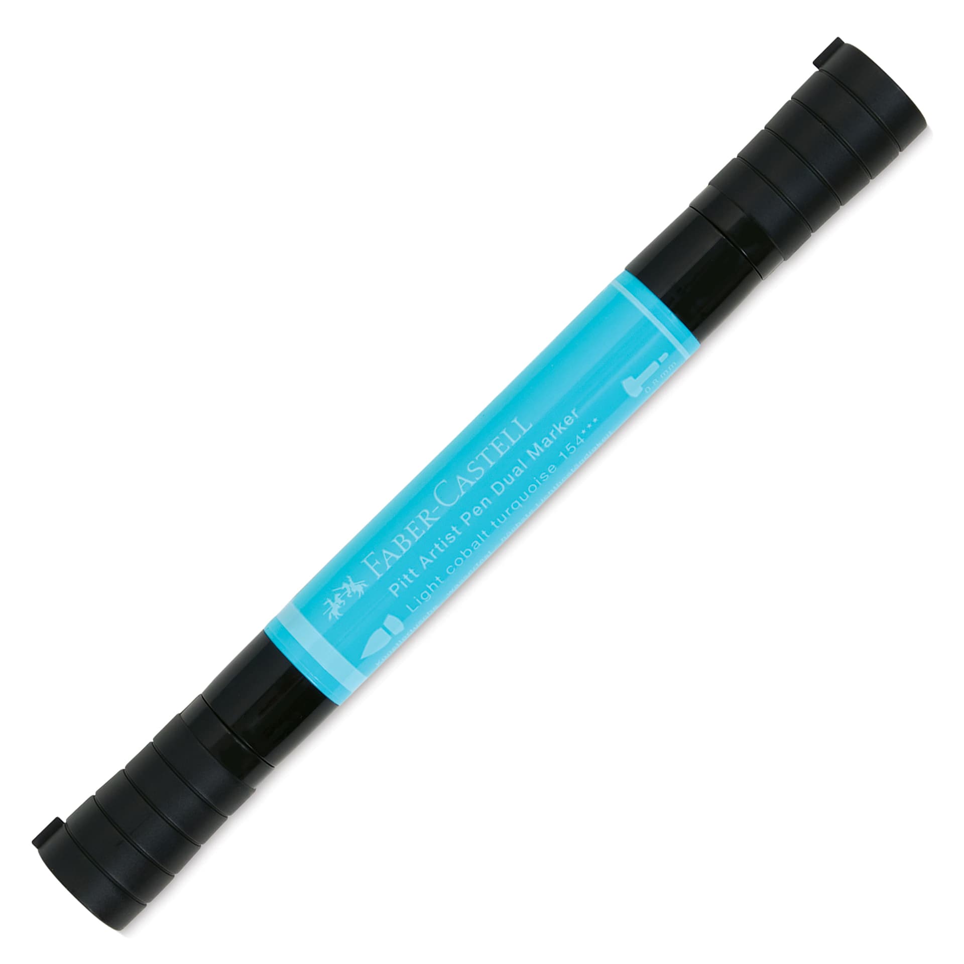 Faber-Castell Pitt Artist Pen Dual Tip Marker - Light Cobalt Turquoise 154 front of marker