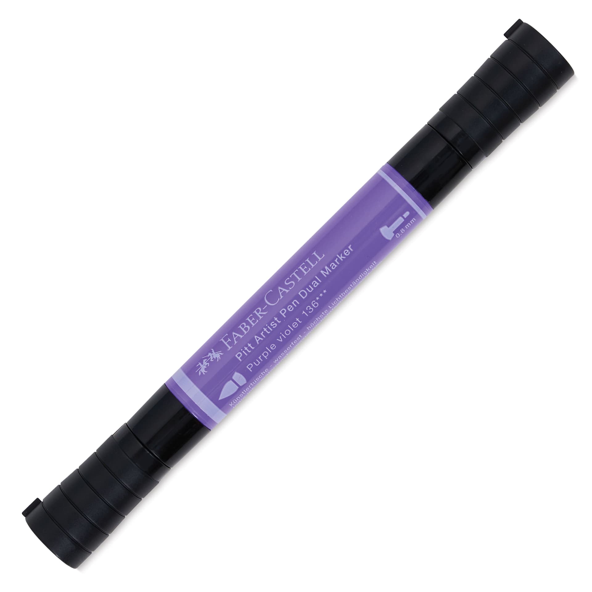 Faber-Castell Pitt Artist Pen Dual Tip Marker - Purple Violet 136 front of pen