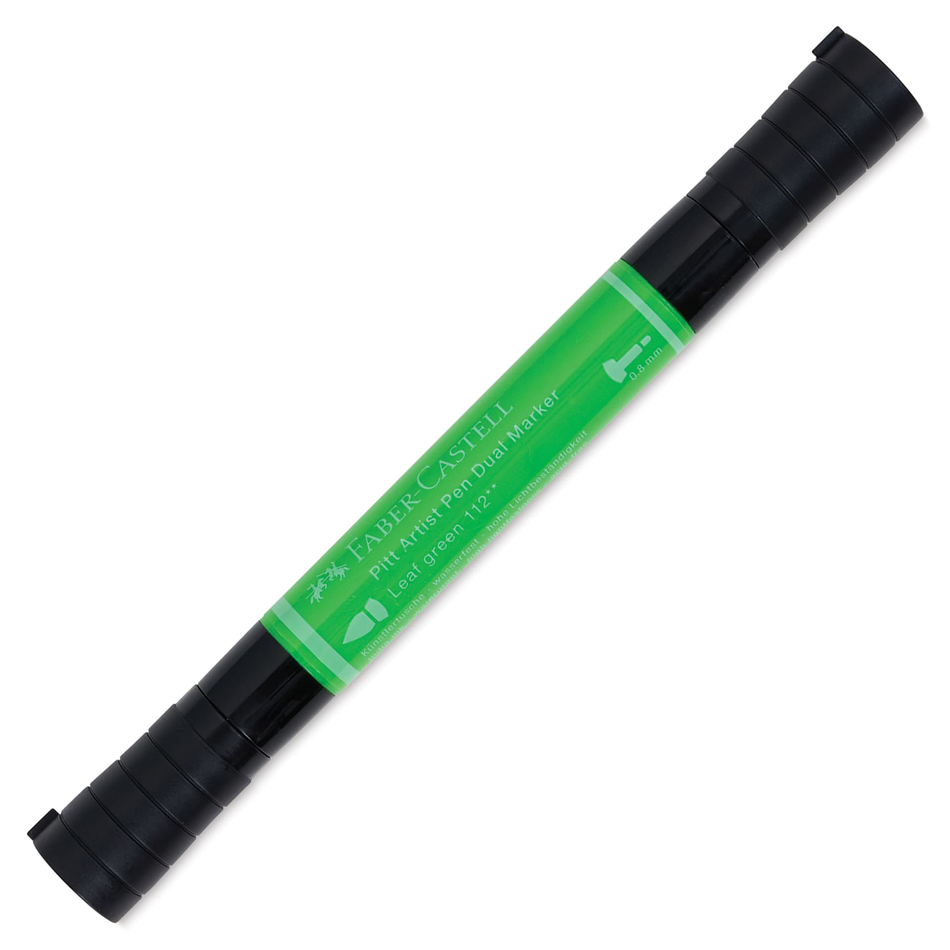 Faber-Castell Pitt Artist Pen Dual Tip Marker - Leaf Green 112 front of marker