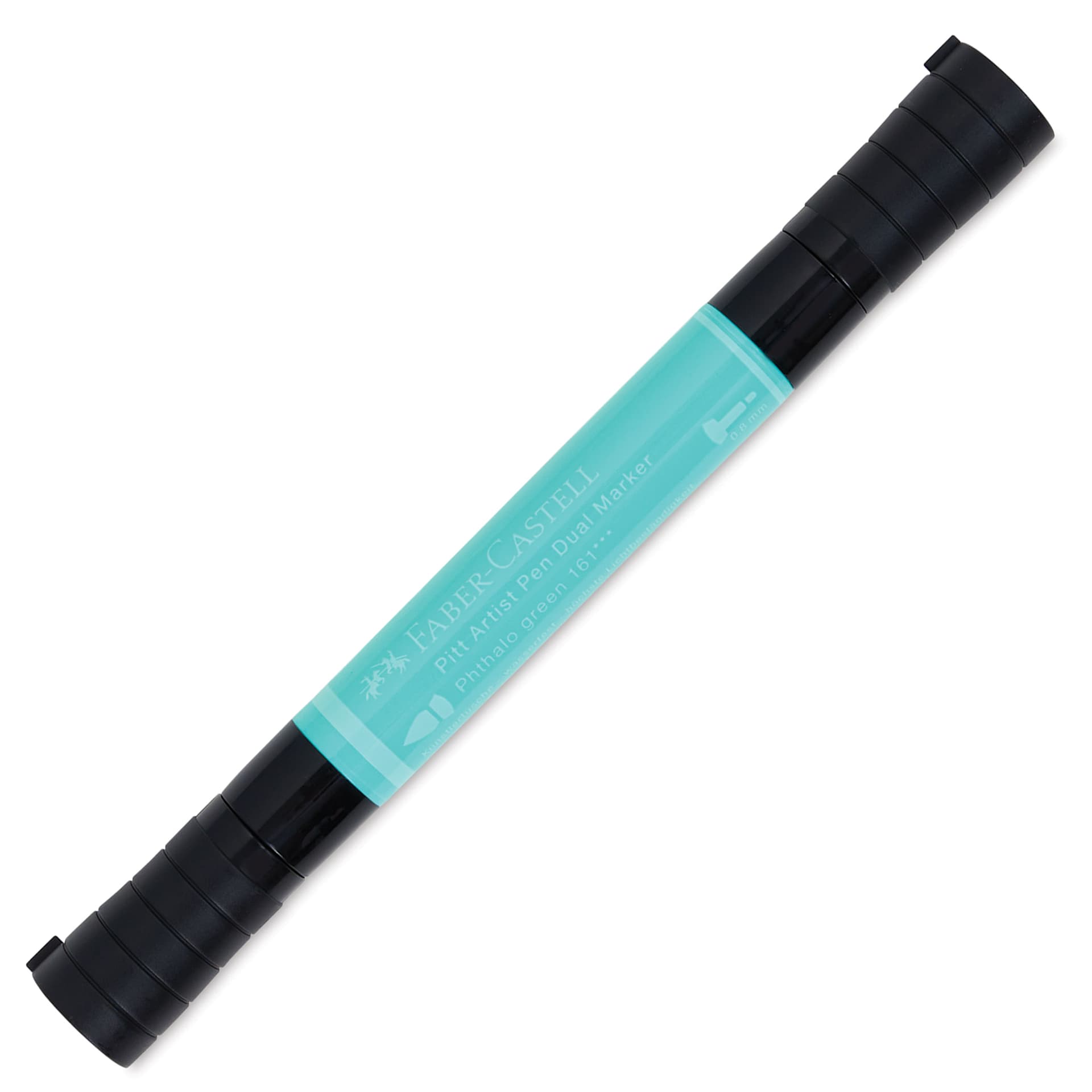 Faber-Castell Pitt Artist Pen Dual Tip Marker - Phthalo Green 161 front of marker