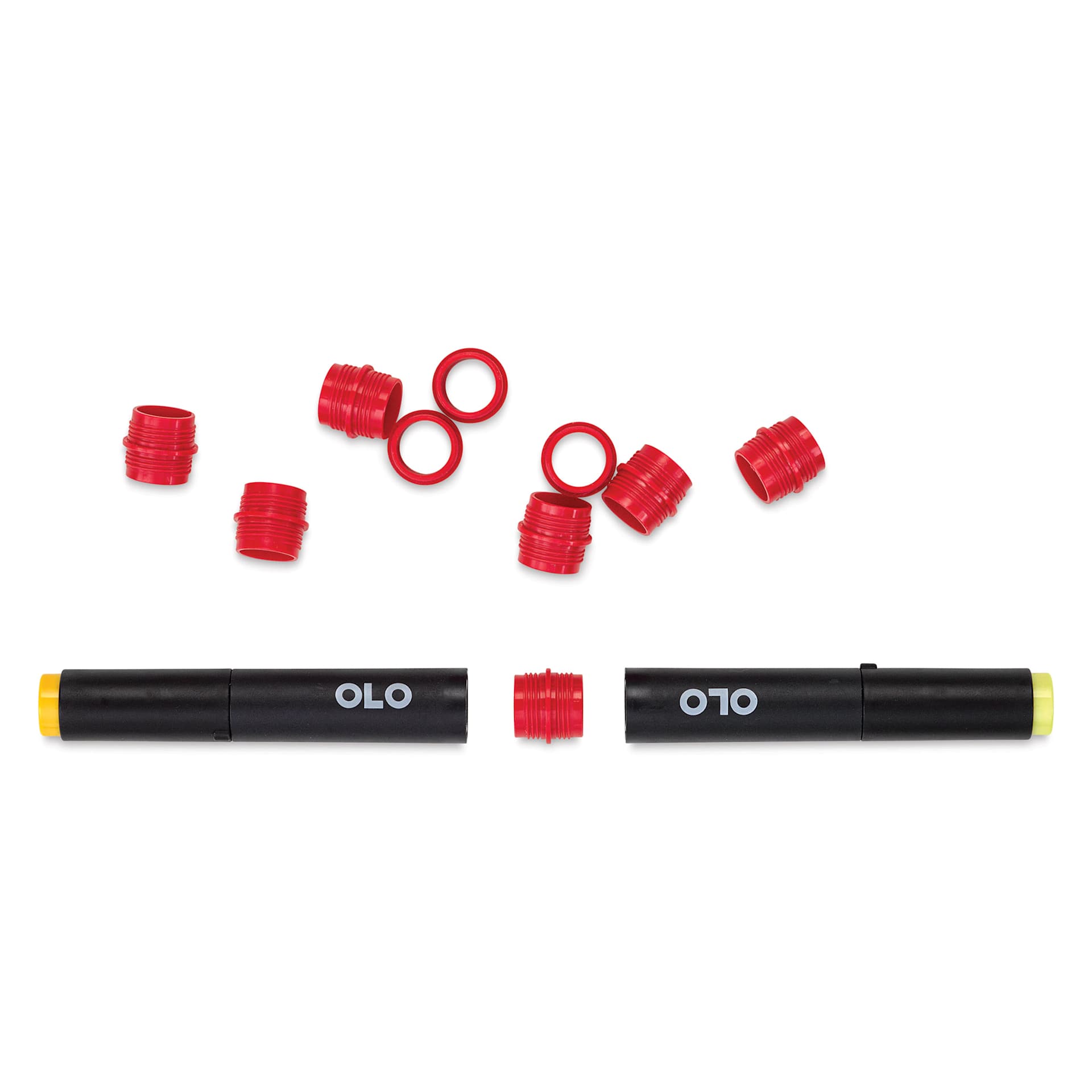 Olo Red Connector Ring between two marker halves