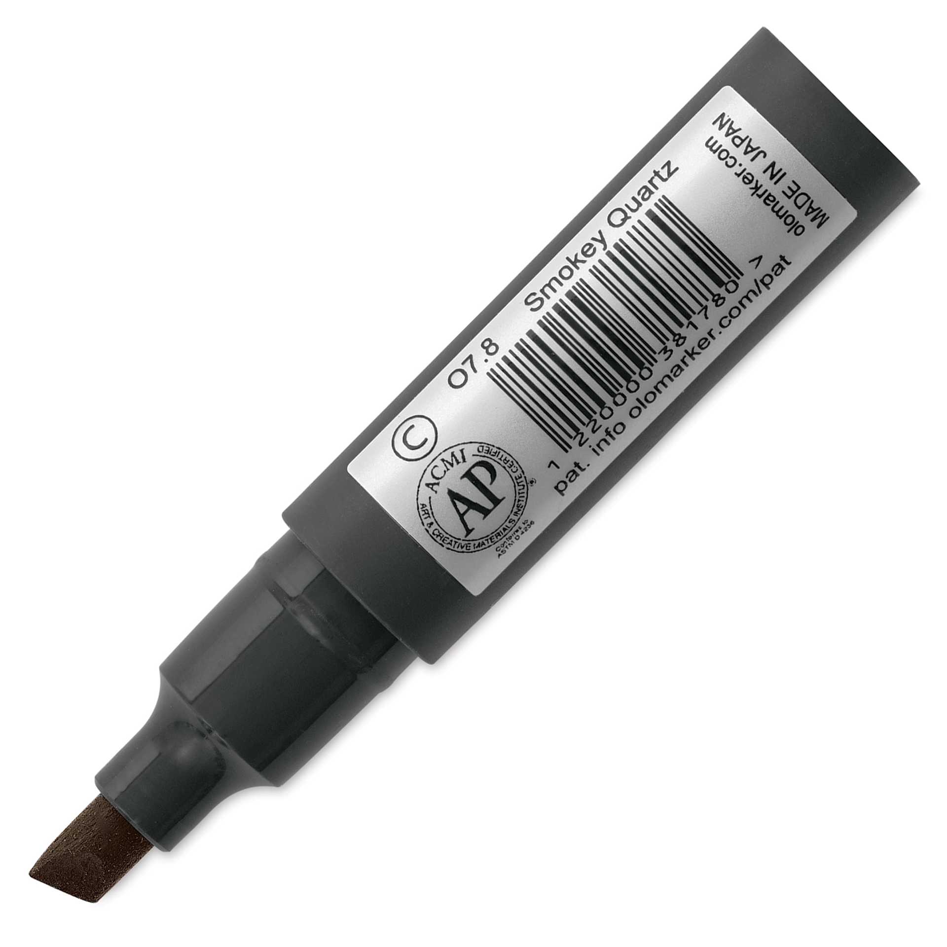 Olo Chisel Tip Half-Marker - O7.8 Smokey Quartz - back of marker