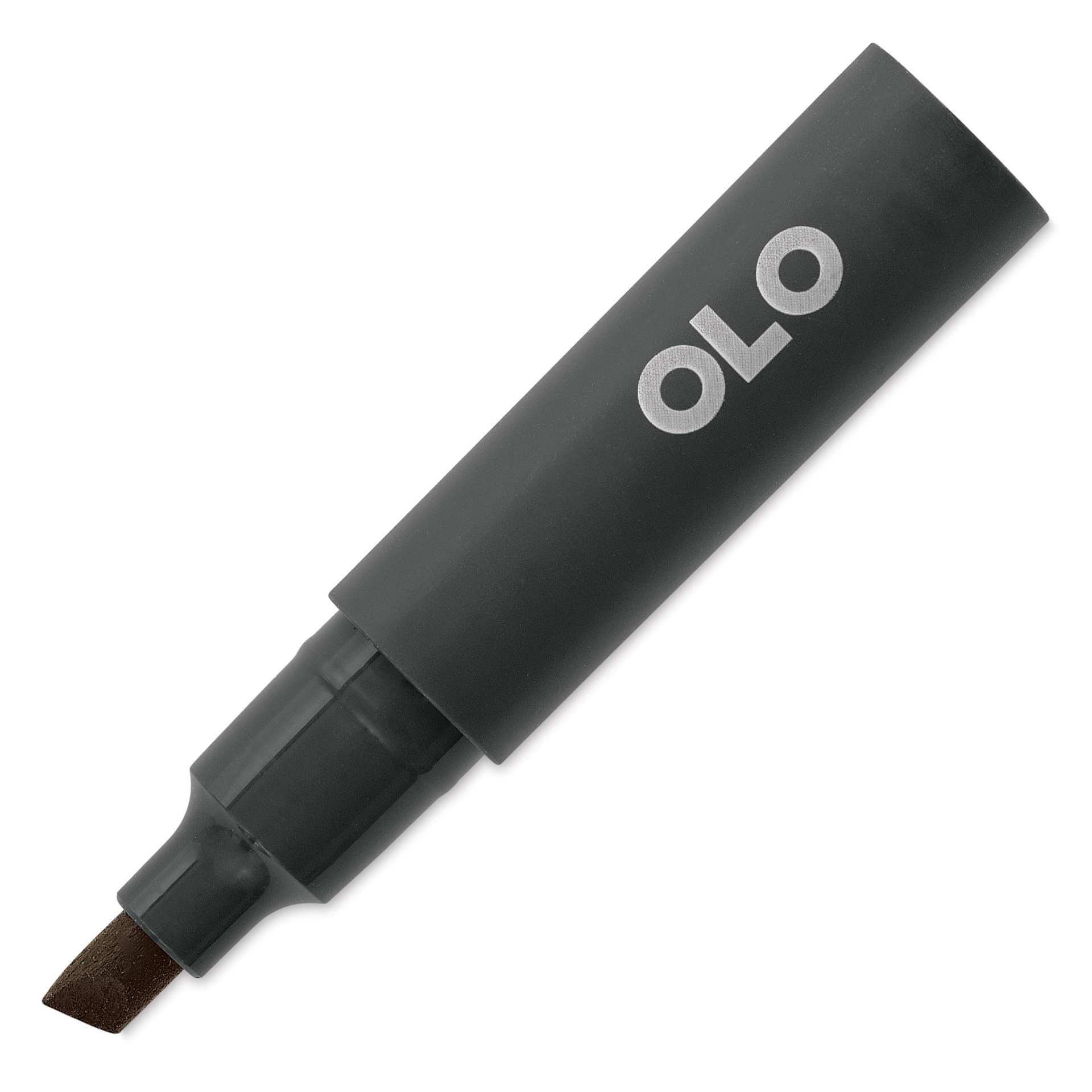 Olo Chisel Tip Half-Marker - O7.8 Smokey Quartz - with cap off