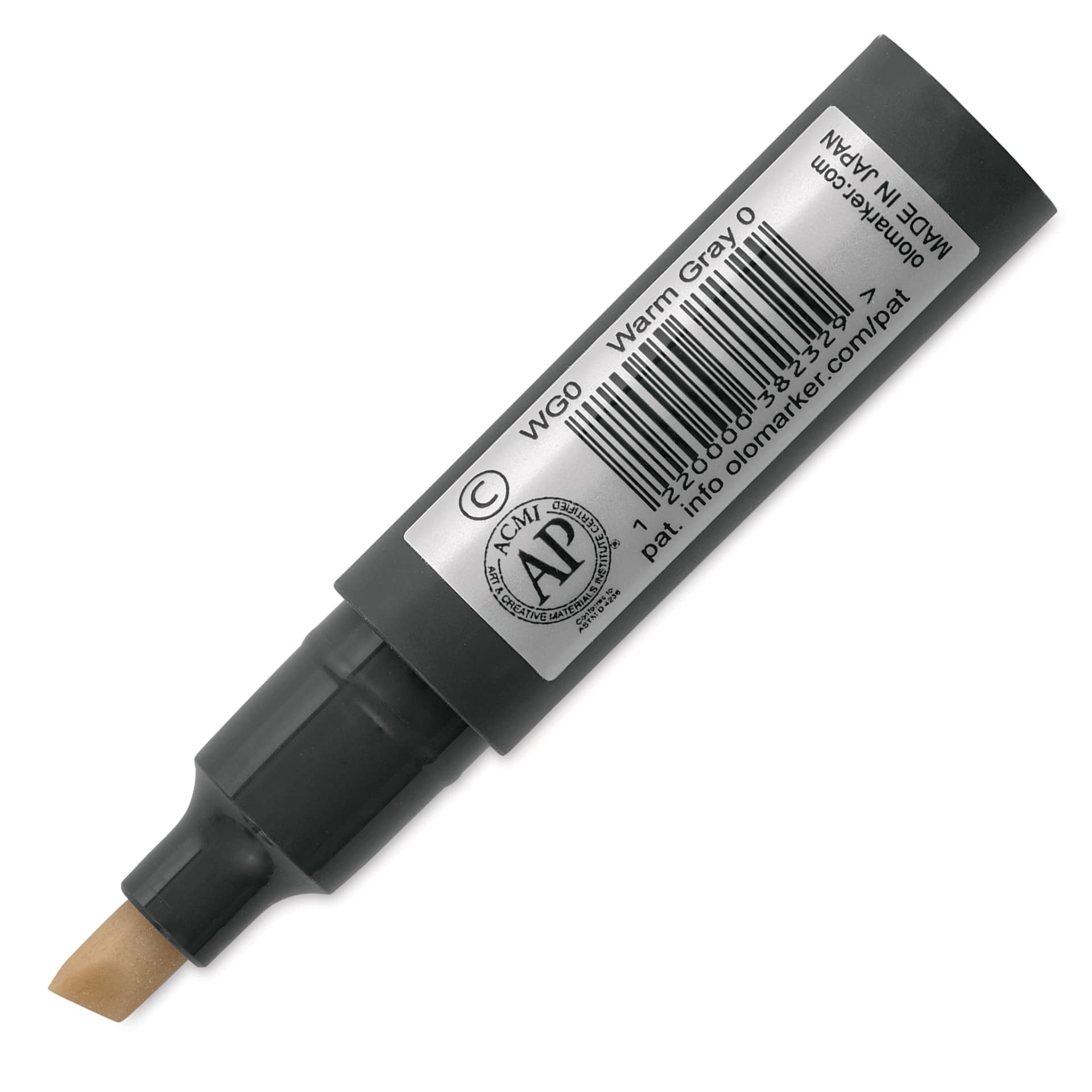 Olo Chisel Half-Marker Replacement - WG0 Warm Gray 0 - back of marker