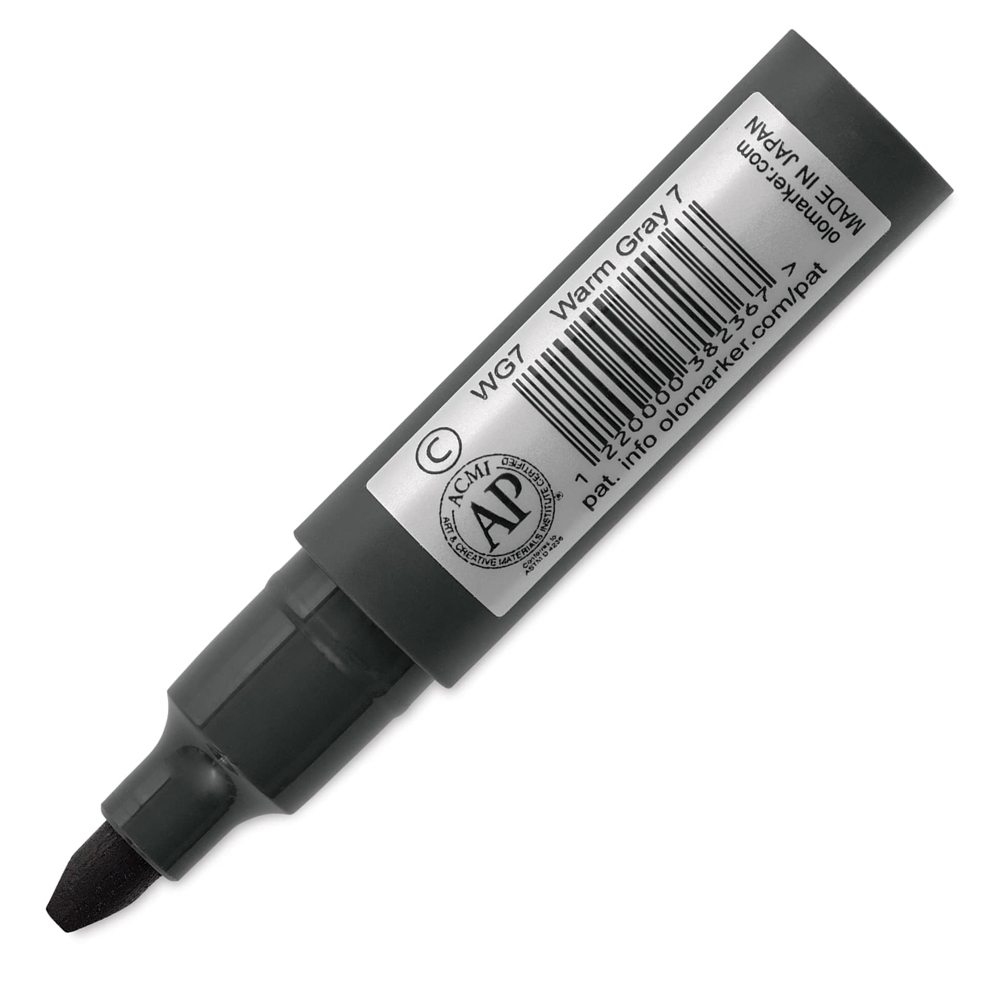 Olo Chisel Tip Half-Marker - WG7 Warm Gray 7 - back of marker