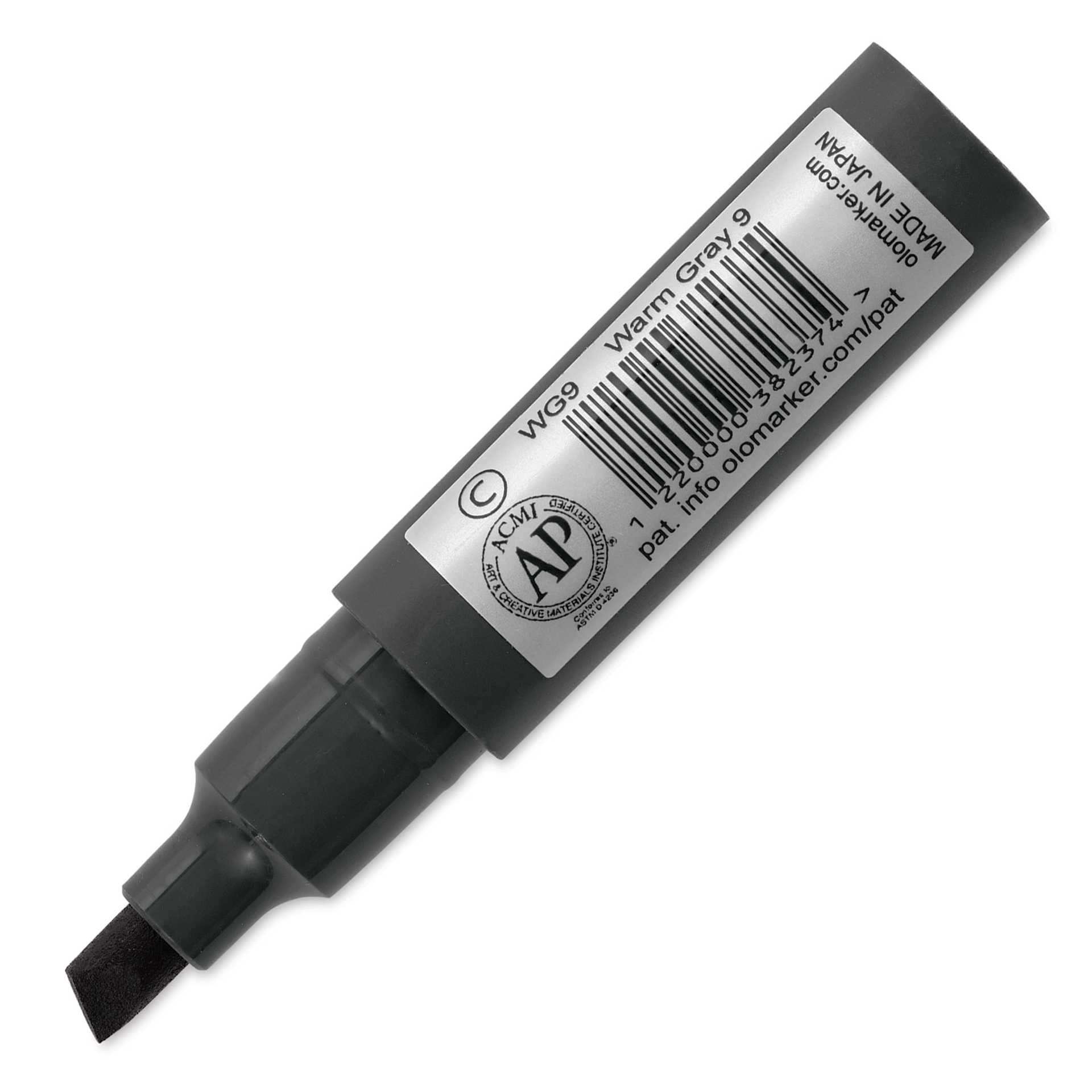 Olo Chisel Tip Half-Marker - WG9 Warm Gray 9 - back of marker