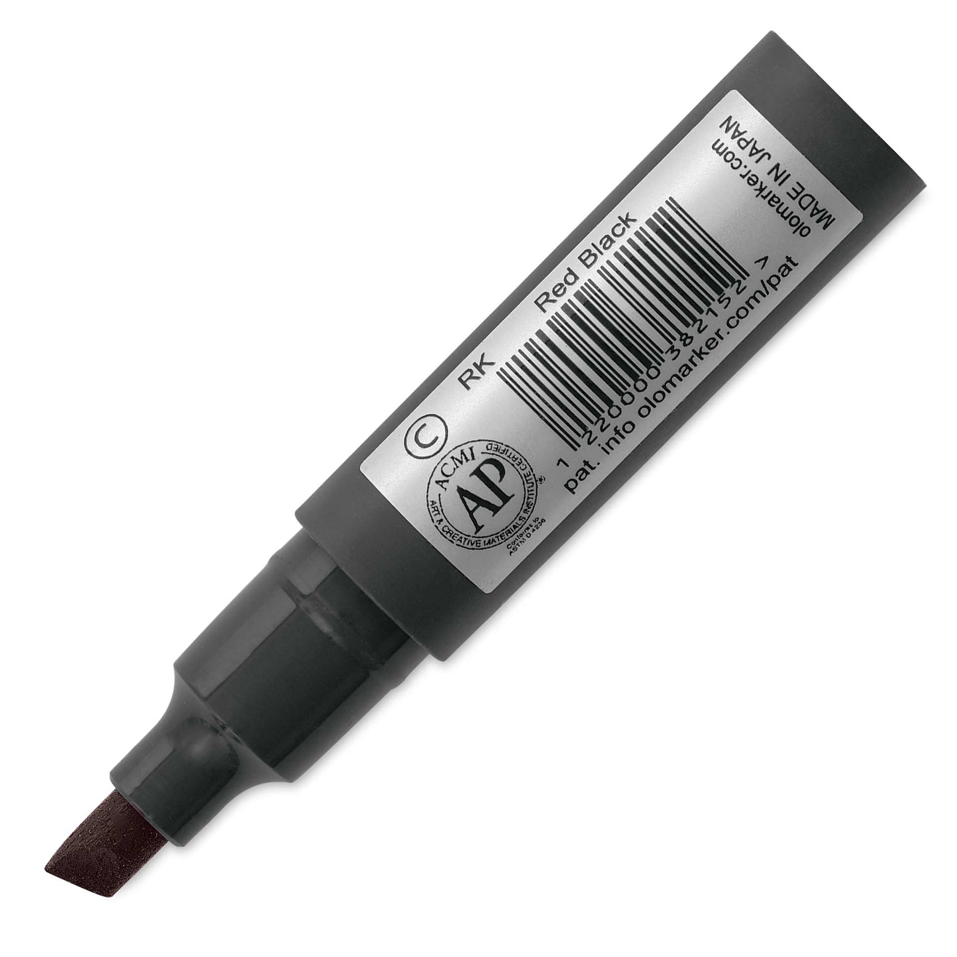 Olo Chisel Tip Half-Marker - RK Red Black back of marker