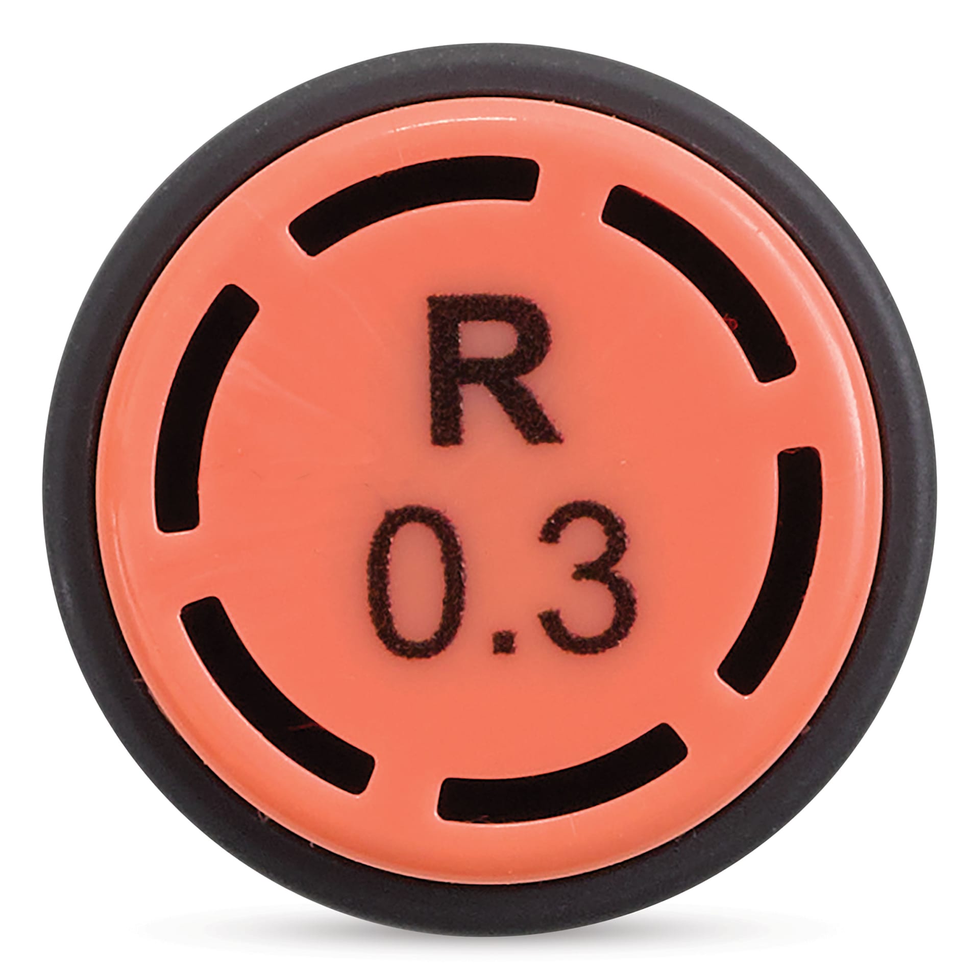 Olo Chisel-Tip Half Marker - R0.3 Coral end of cap