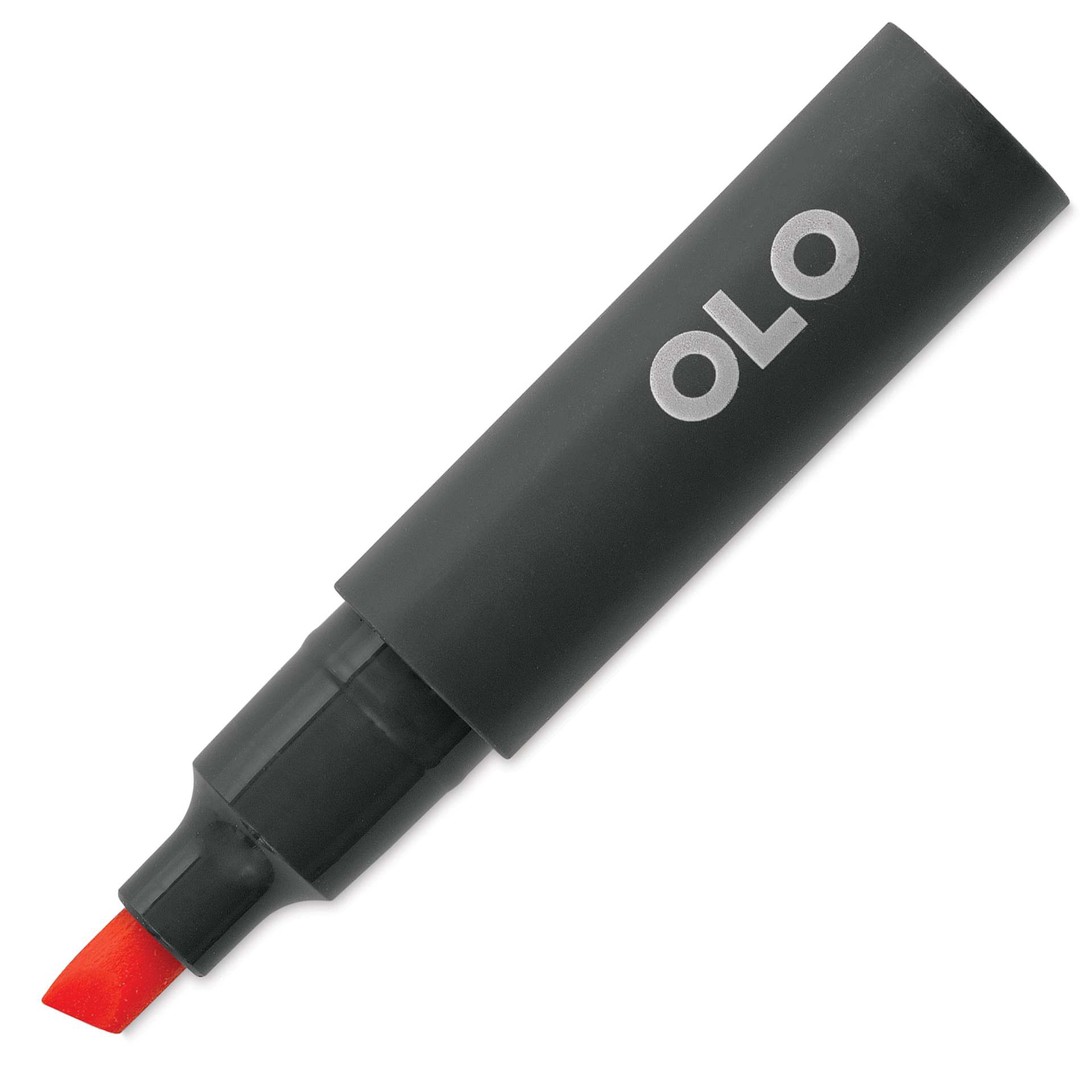 Olo Chisel-Tip Half Marker - R0.3 Coral with cap off