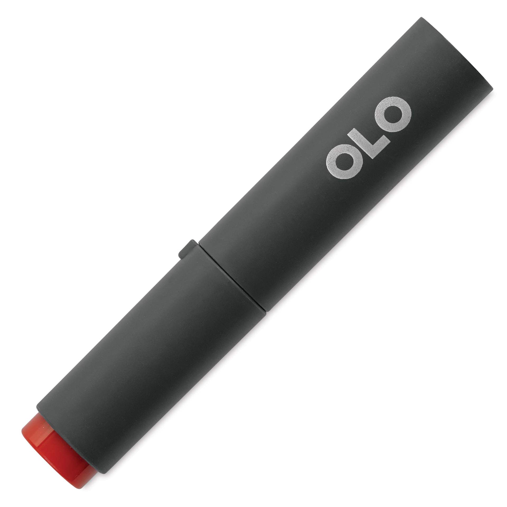 Olo Chisel-Tip Half Marker - R0.6 Cranberry with cap on