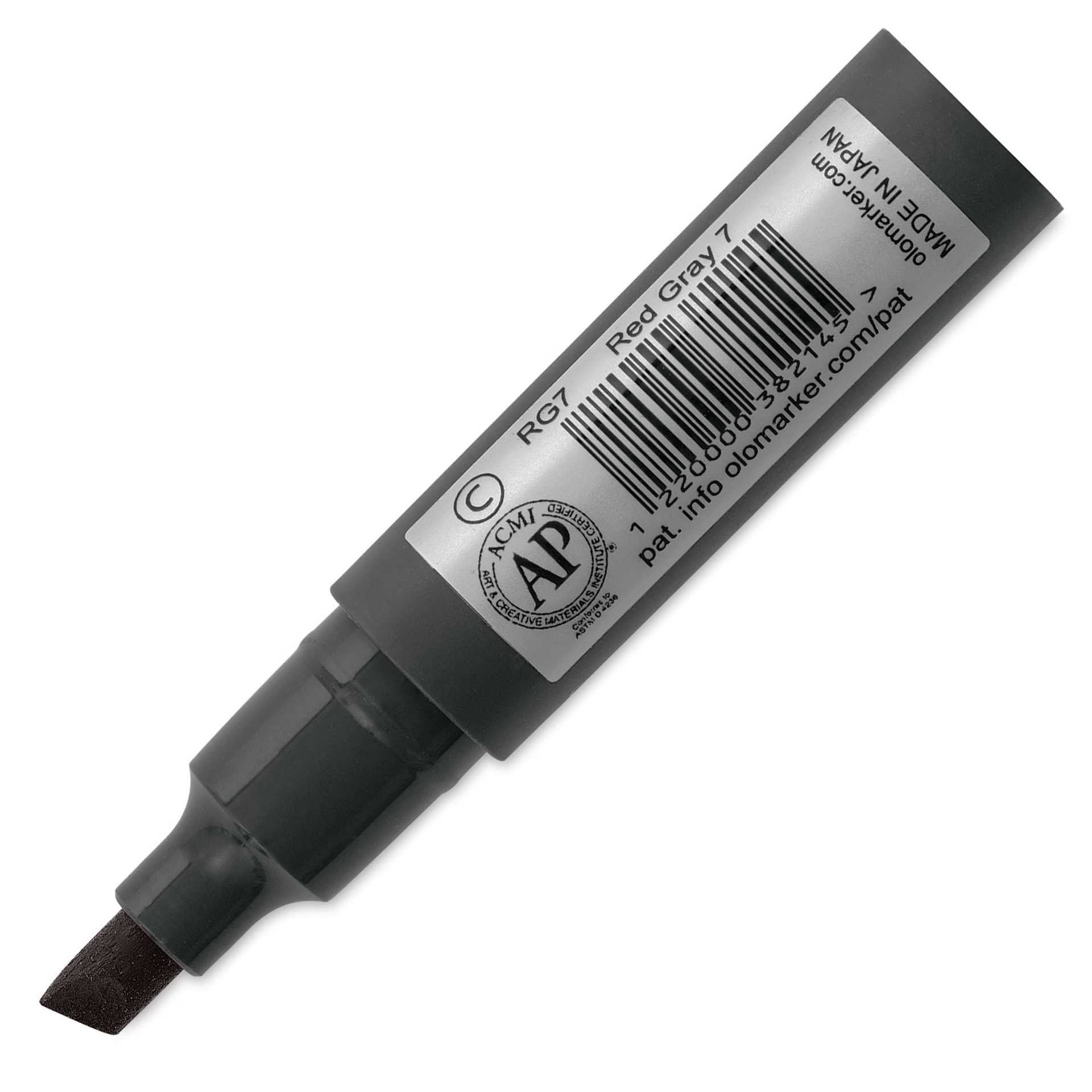 Olo Chisel Tip Half-Marker - RG7 Red Gray 7 back of marker