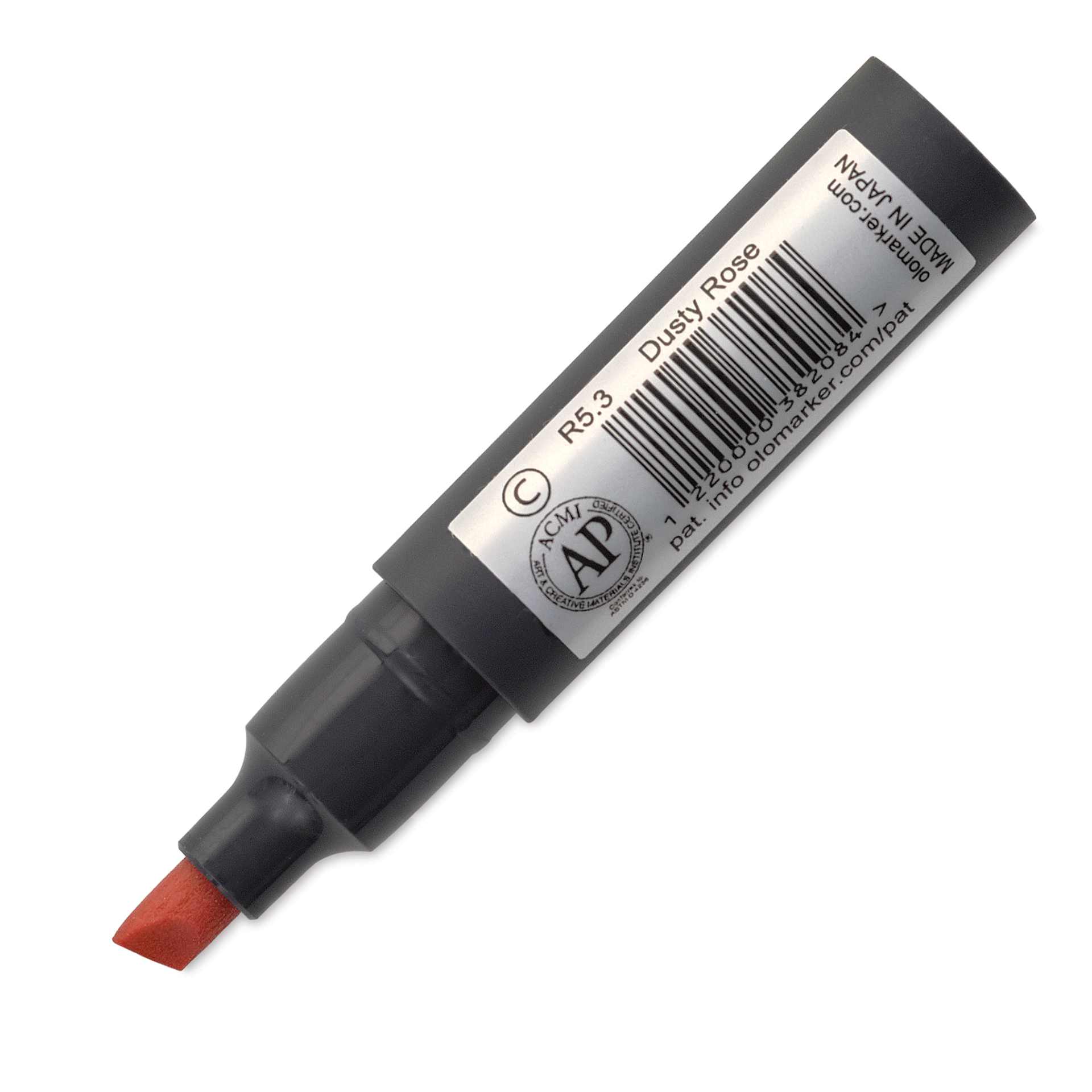 Olo Chisel-Tip Half Marker - R5.3 Dusty Rose back of marker