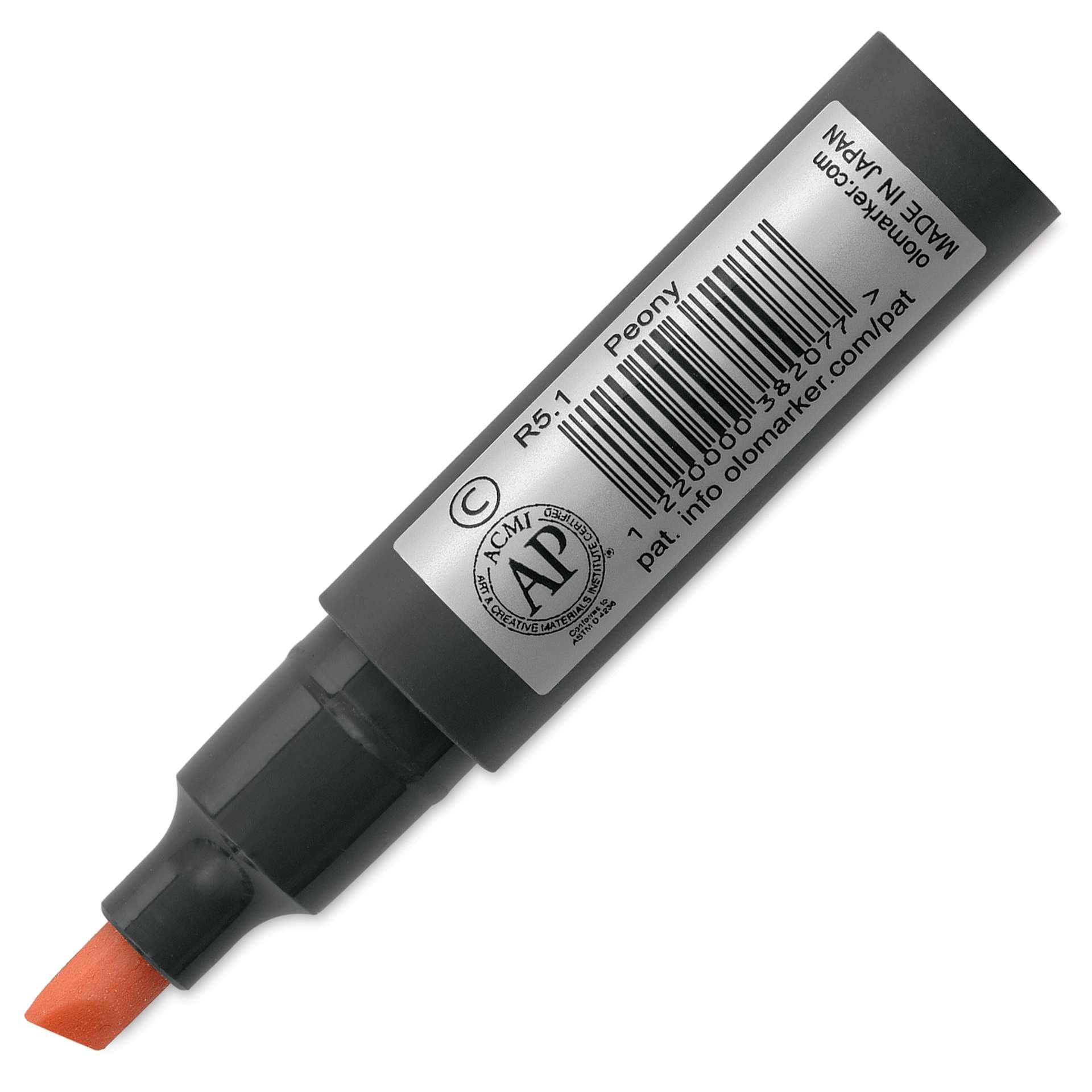 Olo Chisel Tip Half-Marker - R5.1 Peony back of marker
