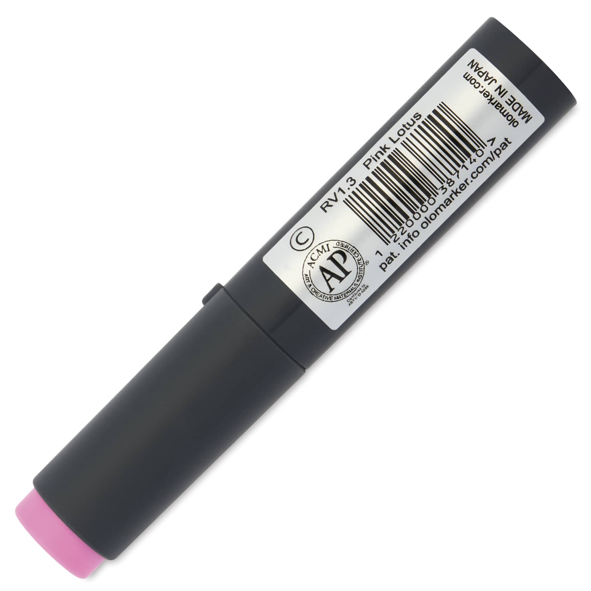 Olo Chisel-Tip Half Marker - RV1.3 Pink Lotus - back of marker