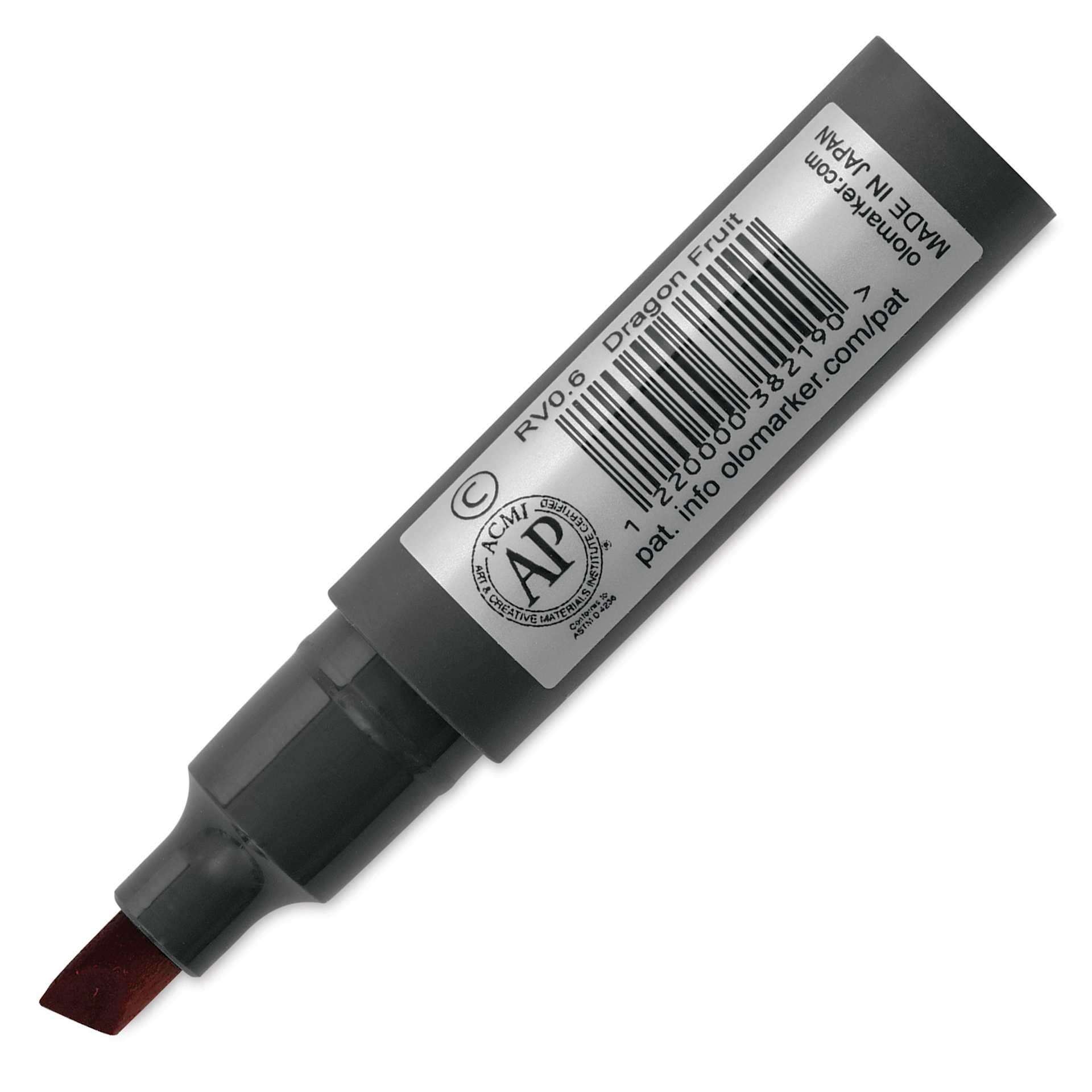 Olo Chisel-Tip Half Marker - RV0.6 Dragon Fruit back of marker