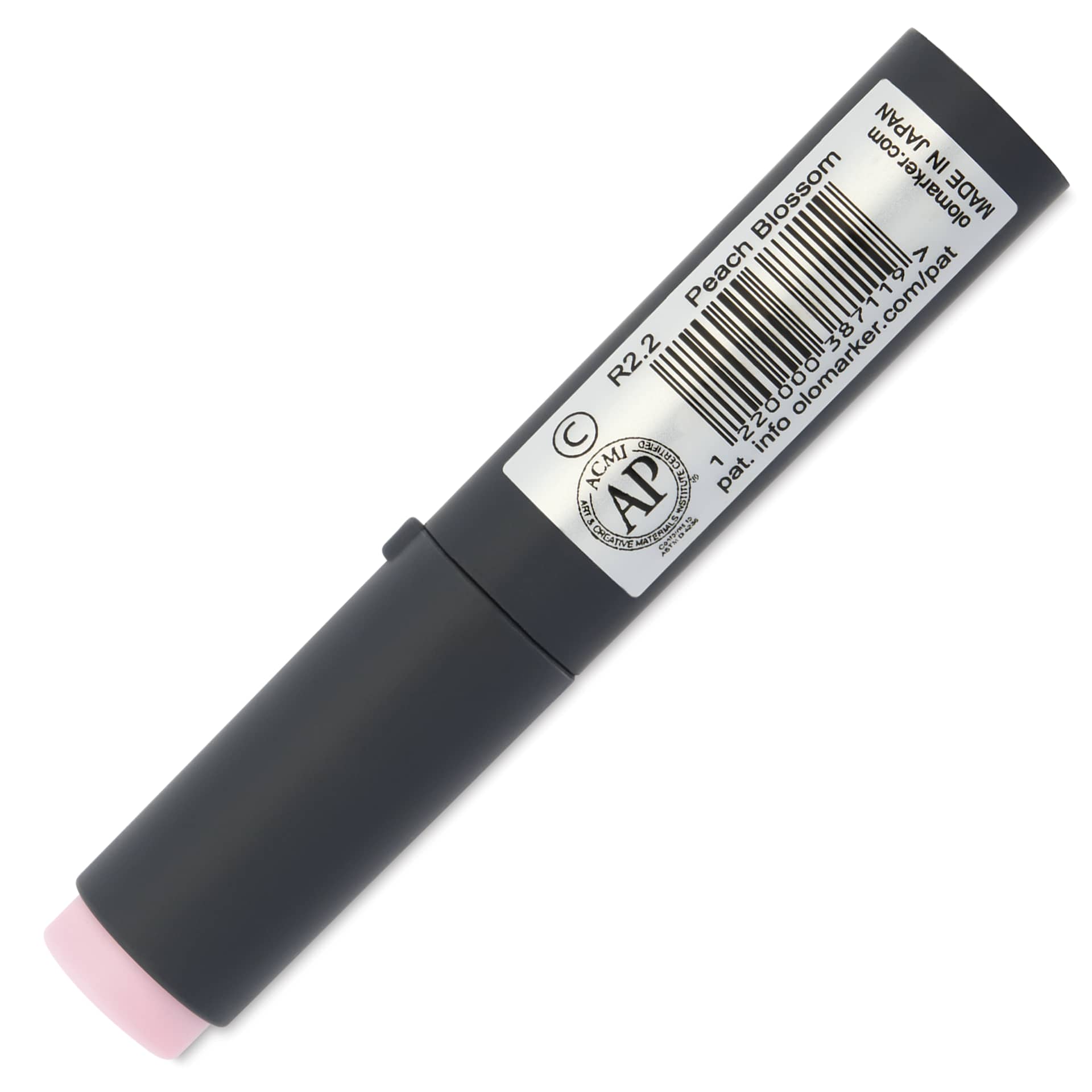 Olo Chisel-Tip Half Marker - RV2.2 Peach Blossom - back of marker