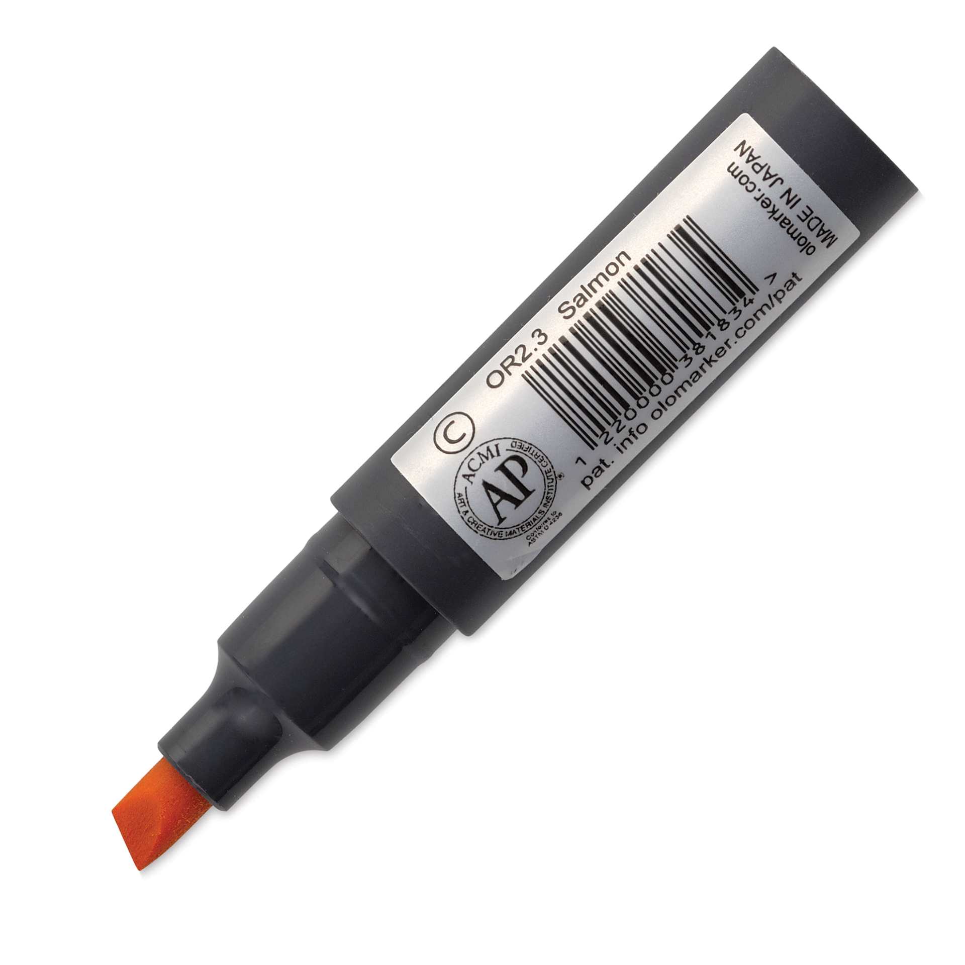 Olo Chisel Tip Half-Marker - OR2.3 Salmon back of marker