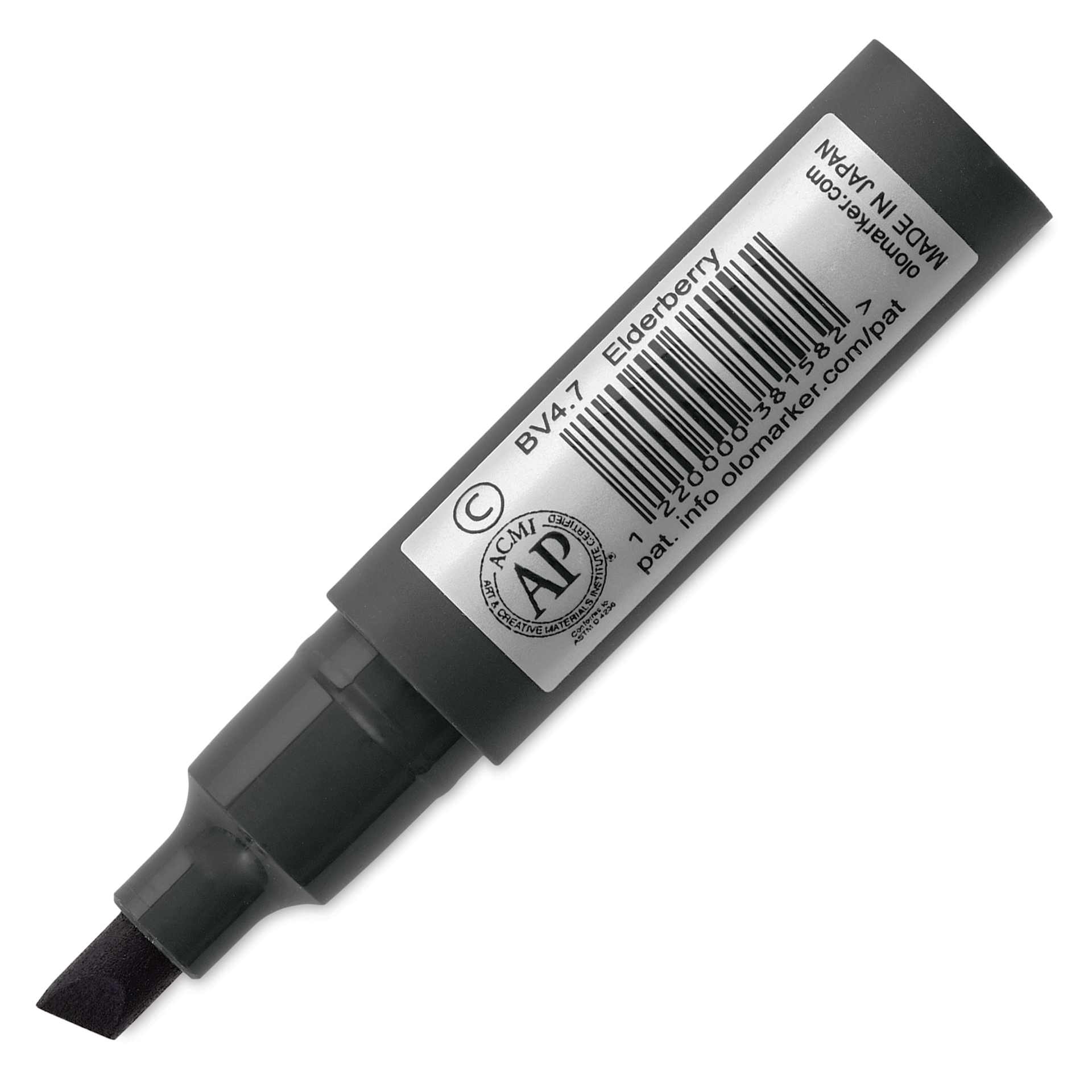 Olo Chisel-Tip Half Marker - BV4.7 Elderberry back of marker