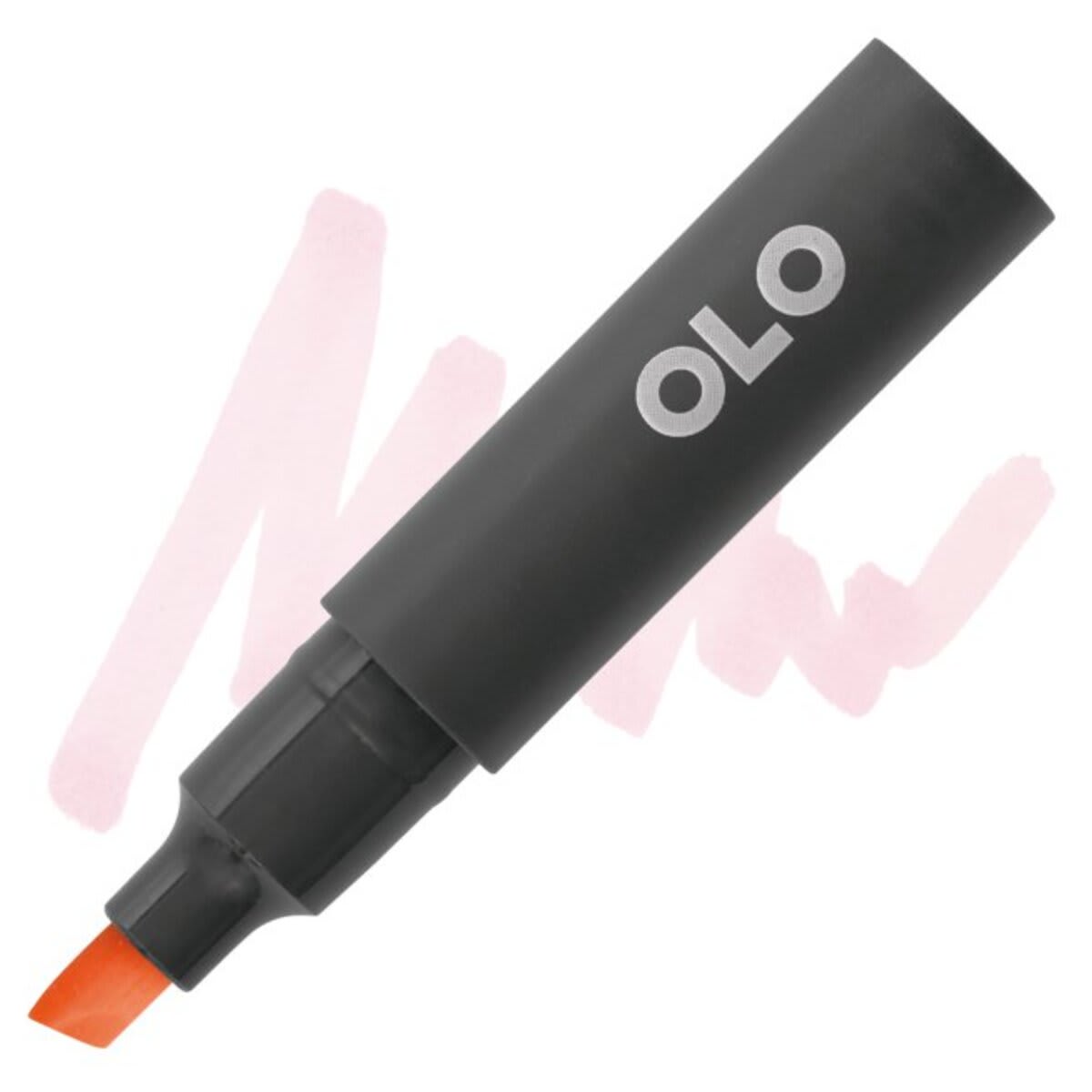 Olo Chisel Tip Half-Marker - R0.2 Pink Lemonade - marker and swatch