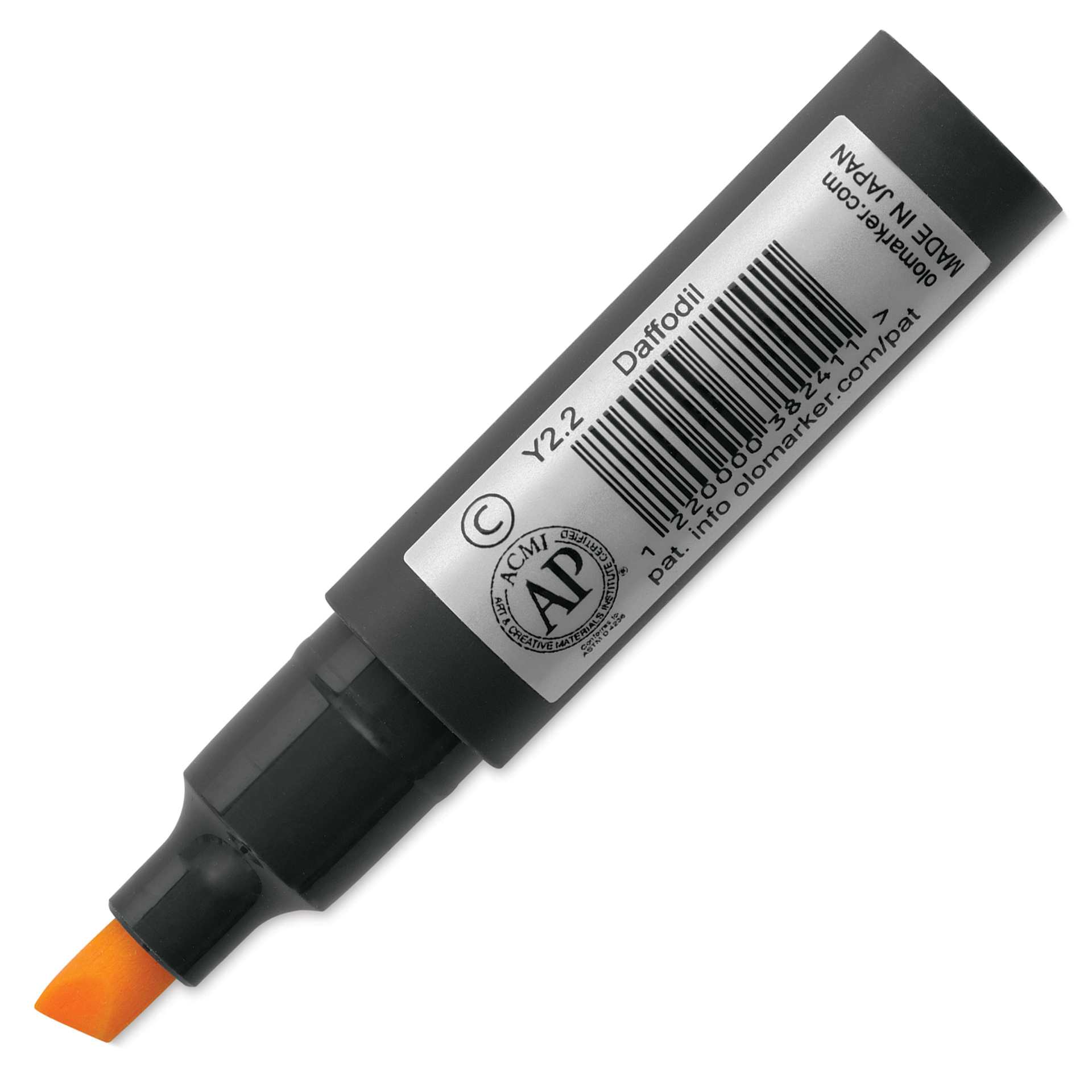 Olo Chisel-Tip Half Marker - Y2.2 Daffodil back of marker