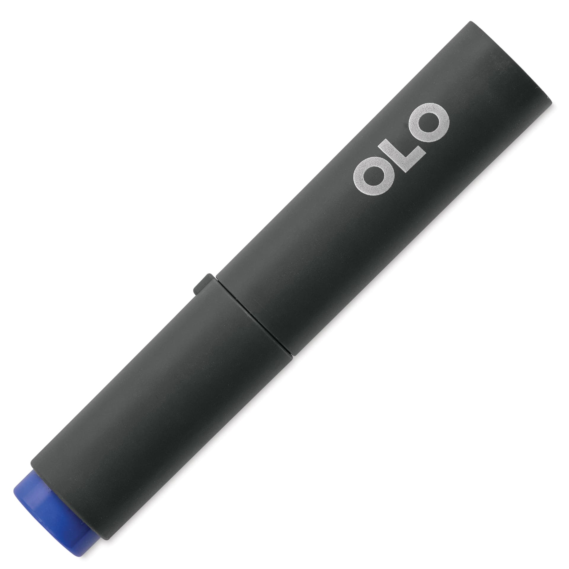 Olo Chisel-Tip Half Marker - B0.6 Lapis Lazuli with cap on