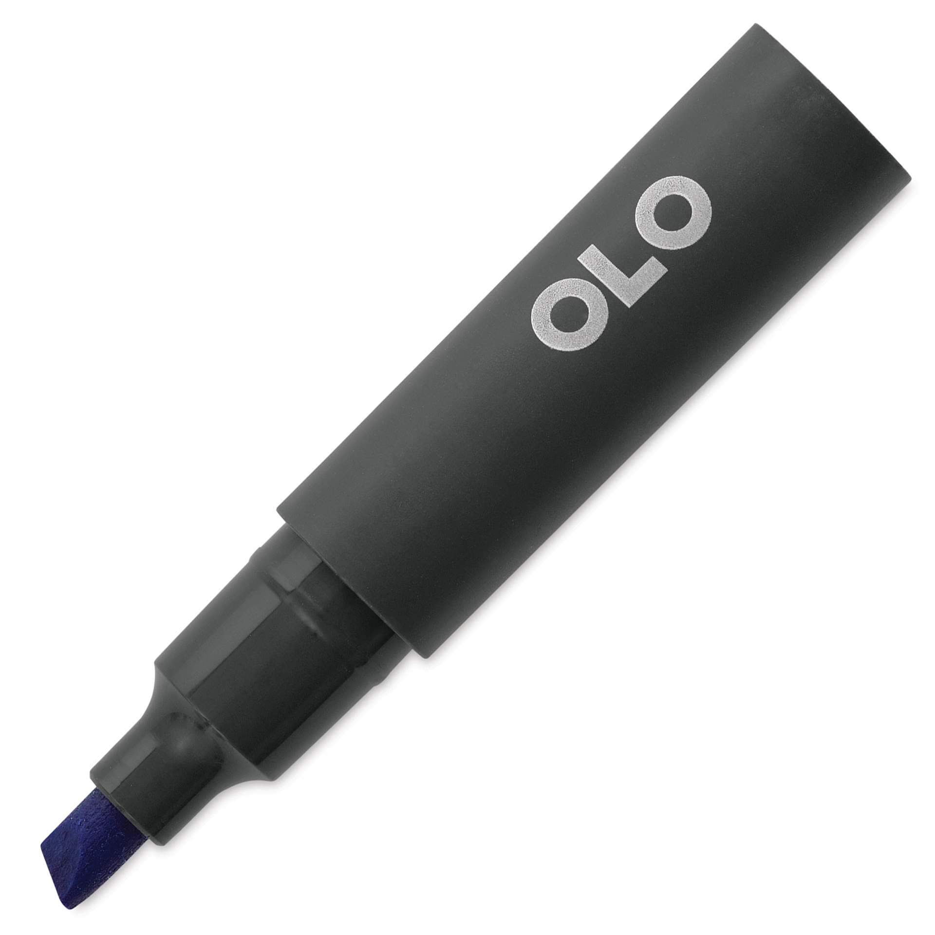 Olo Chisel-Tip Half Marker - B0.6 Lapis Lazuli with cap off