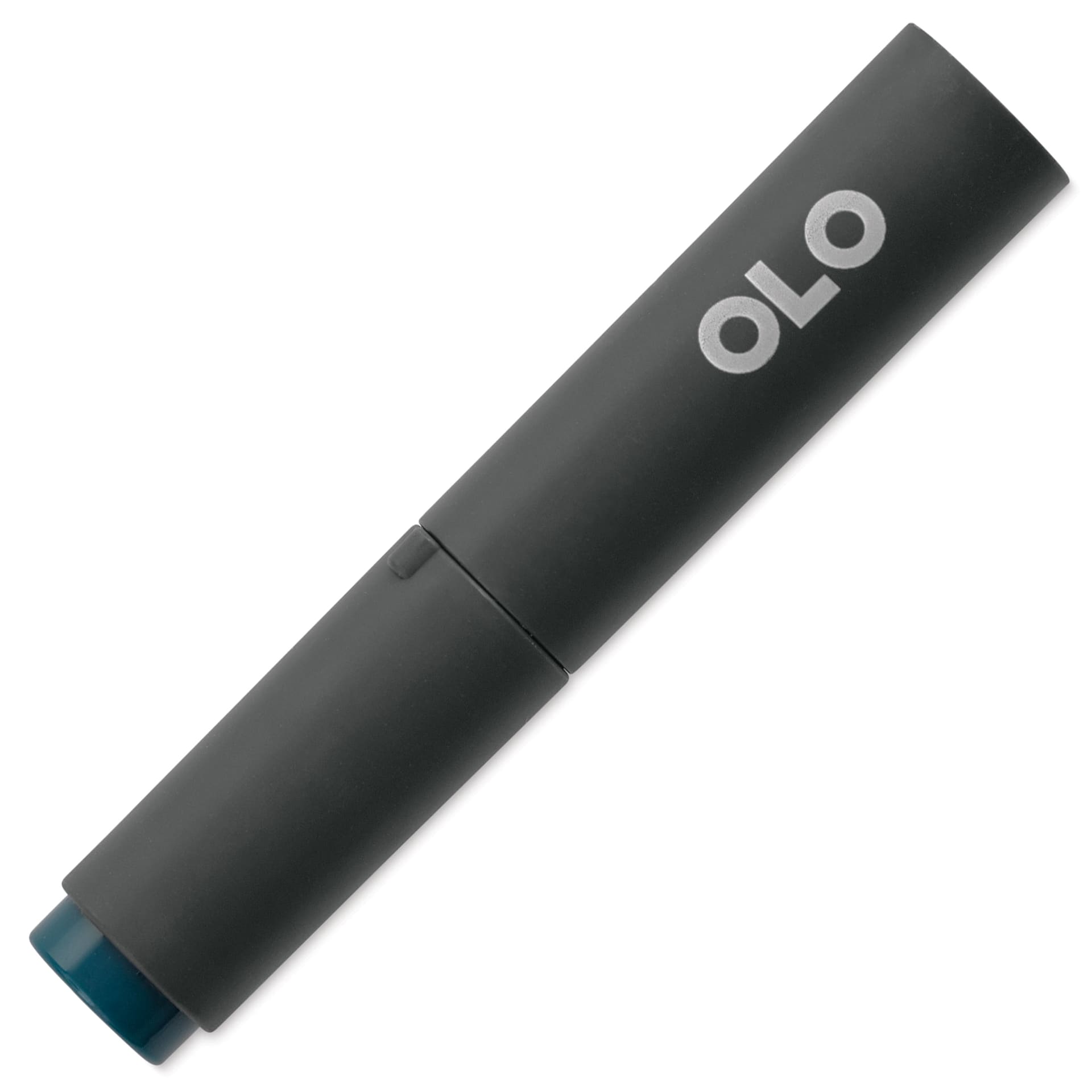 Olo Chisel-Tip Half Marker - BG0.8 Deep Sea with cap on