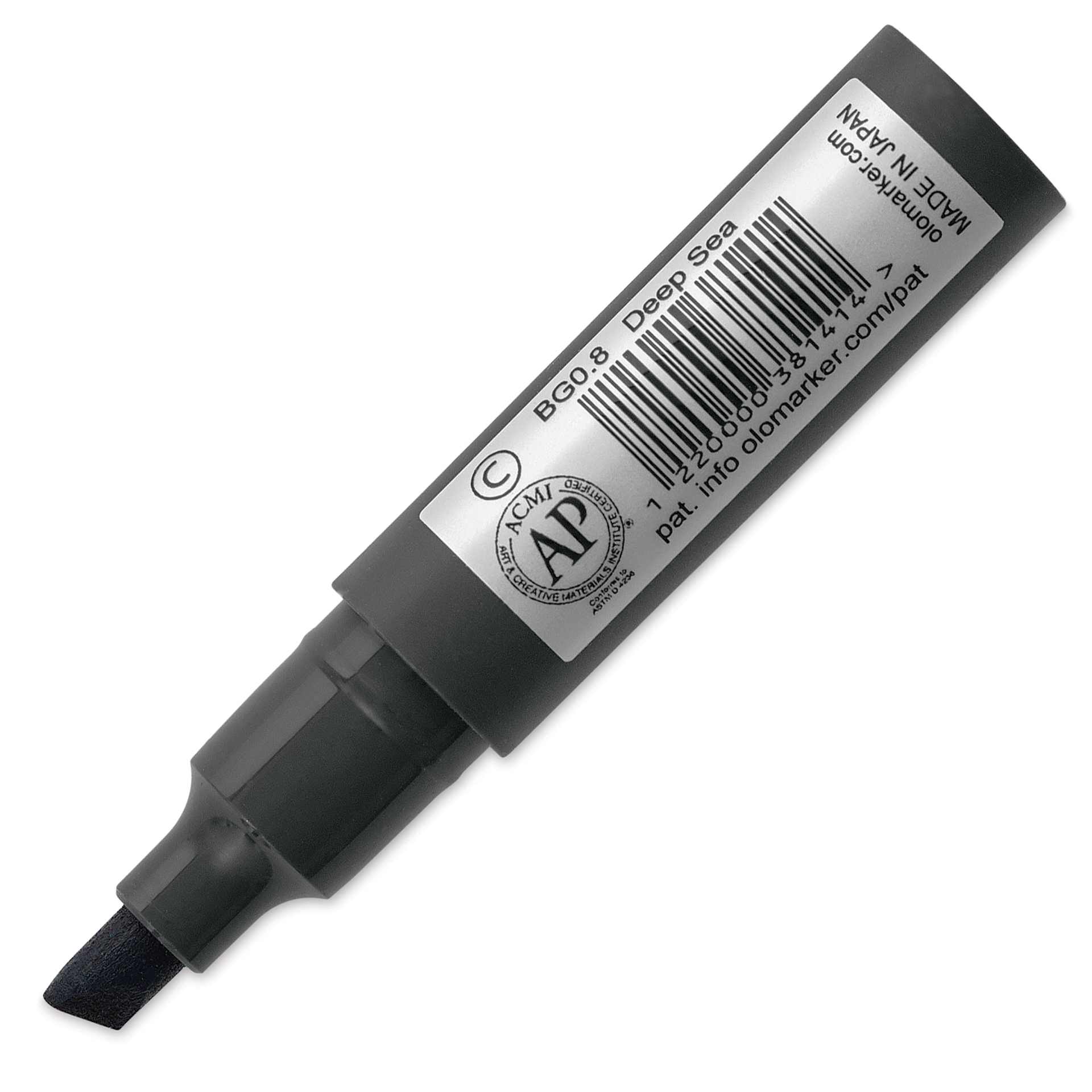 Olo Chisel-Tip Half Marker - BG0.8 Deep Sea back of marker