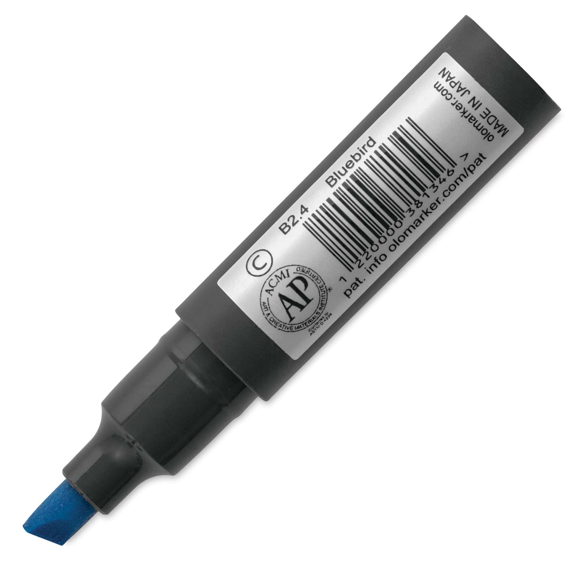 Olo Chisel-Tip Half Marker - B2.4 Bluebird back of marker