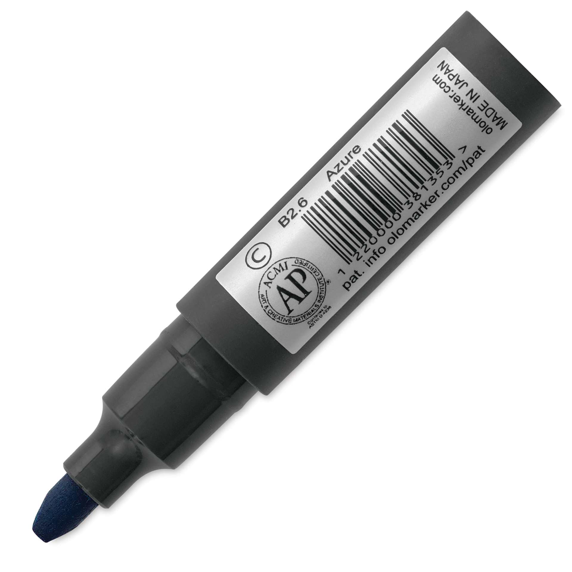 Olo Chisel-Tip Half Marker - B2.6 Azure back of marker