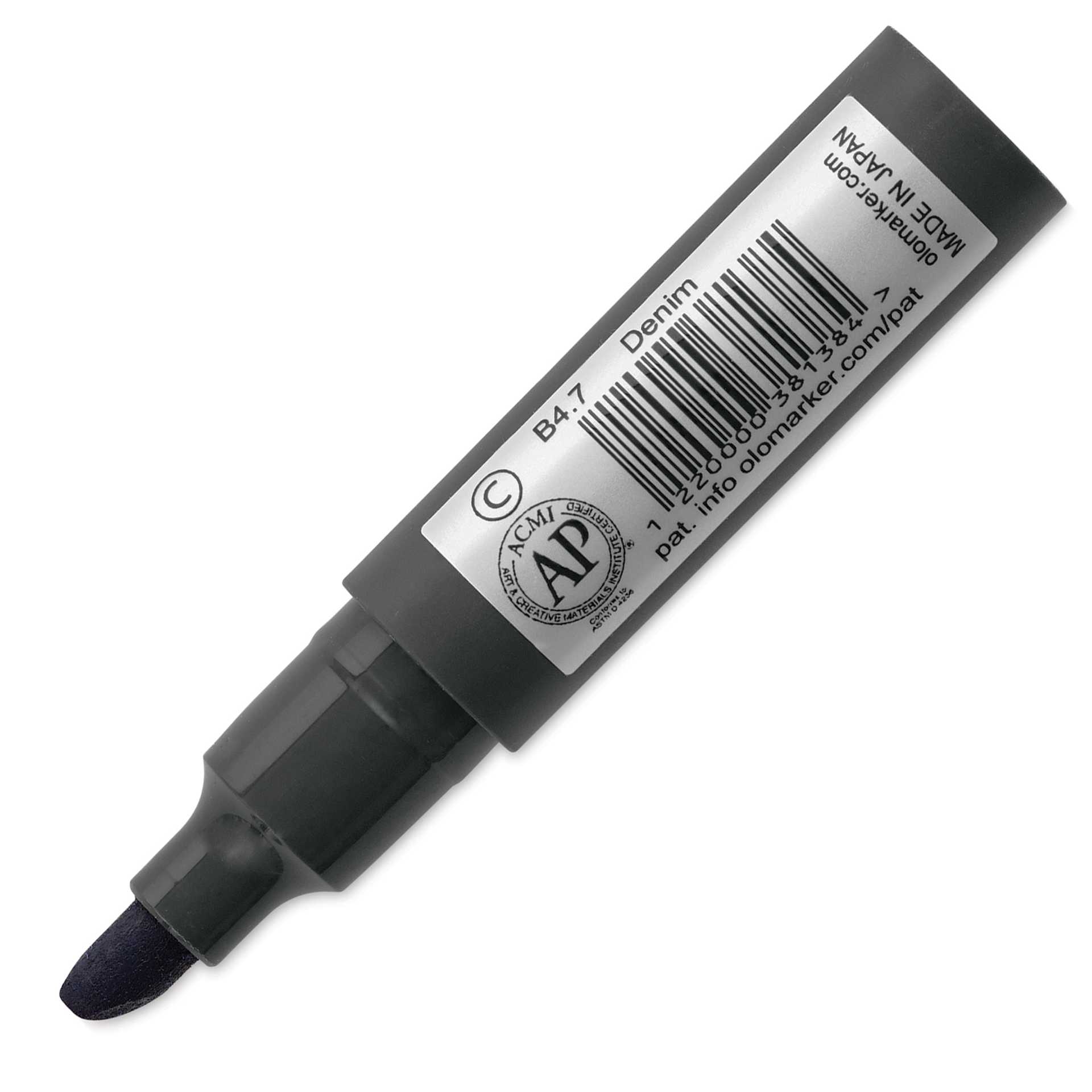 Olo Chisel-Tip Half Marker - B4.7 Denim back of marker