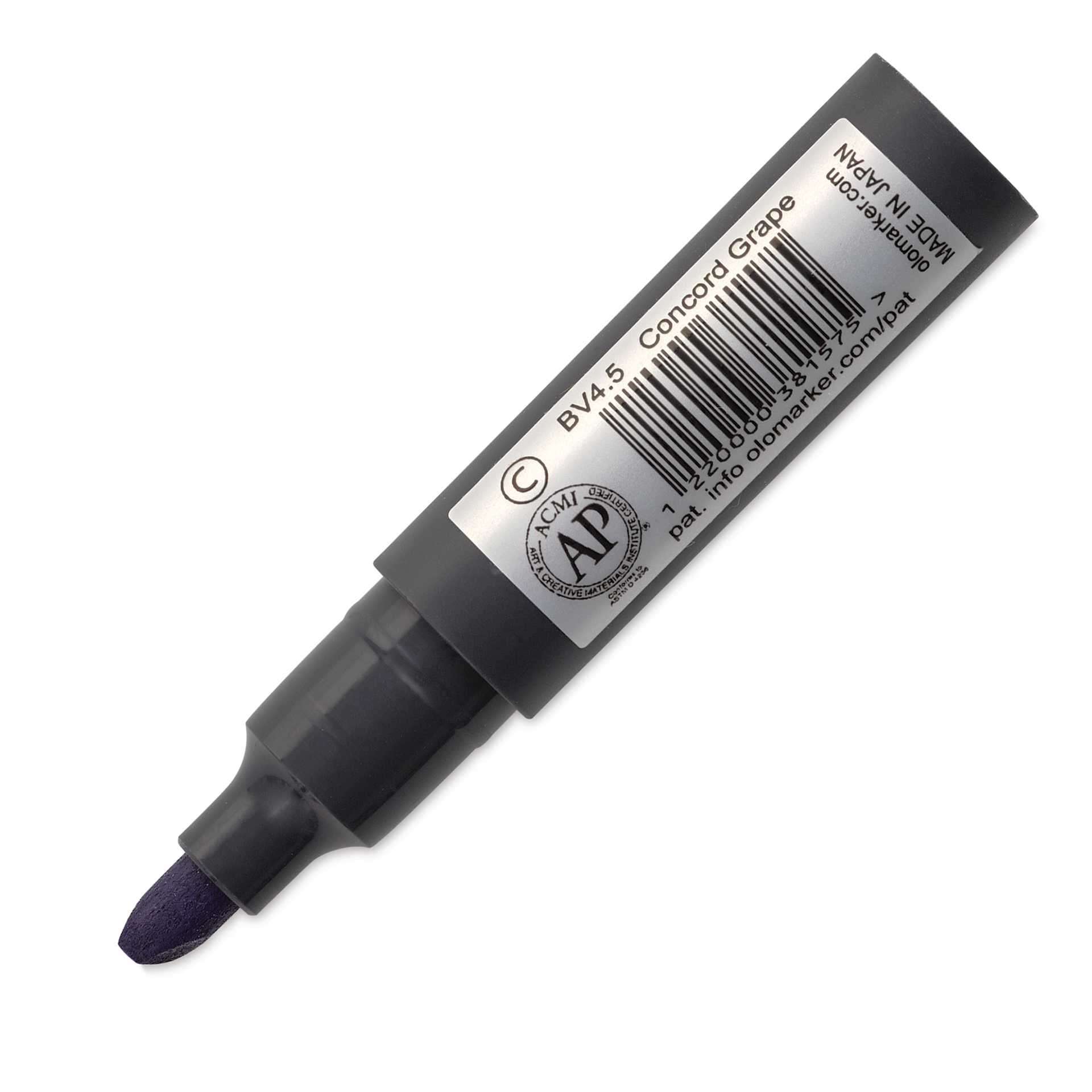 Olo Chisel-Tip Half Marker - BV4.5 Concord Grape back of marker