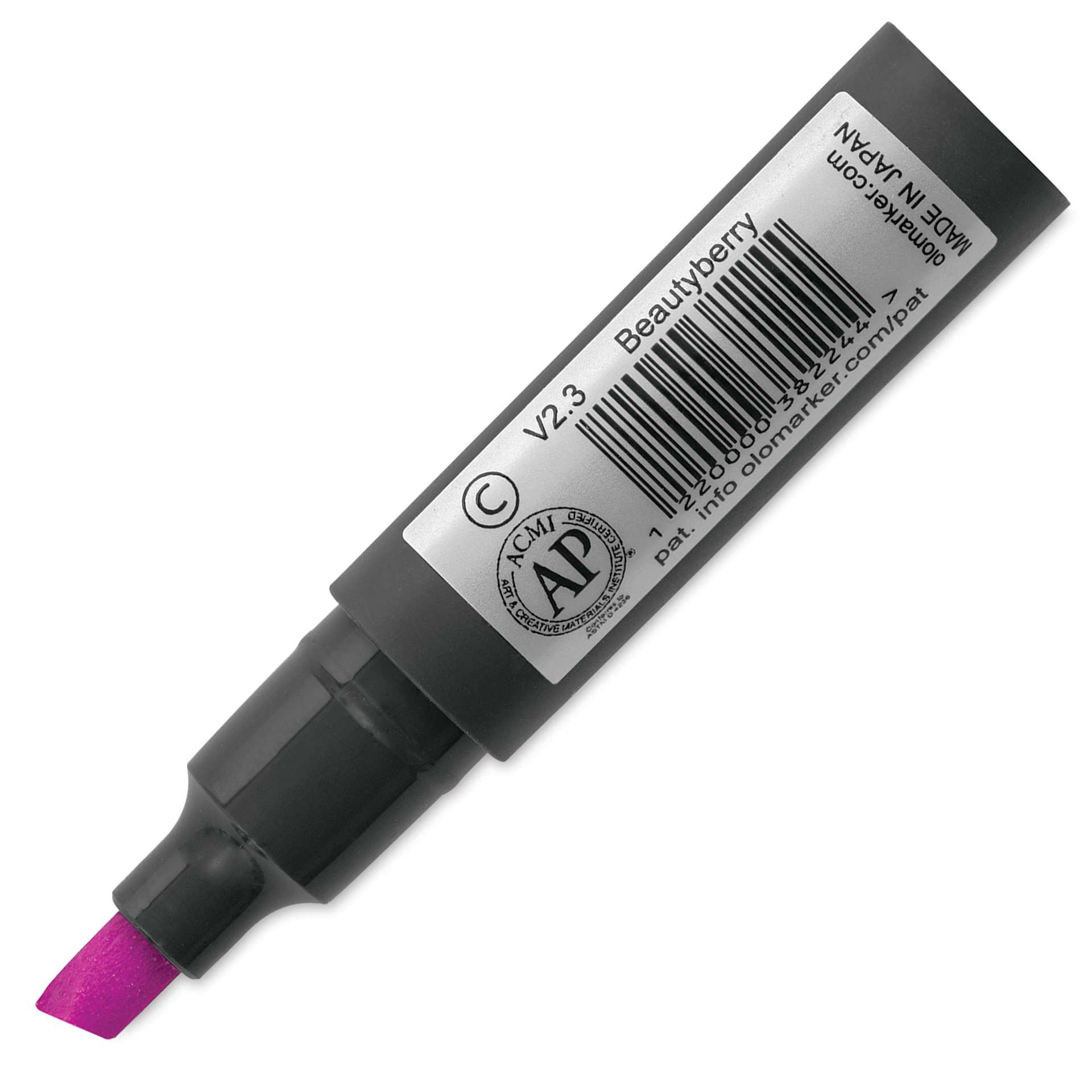 Olo Chisel-Tip Half Marker - V2.3 Beautyberry back of marker