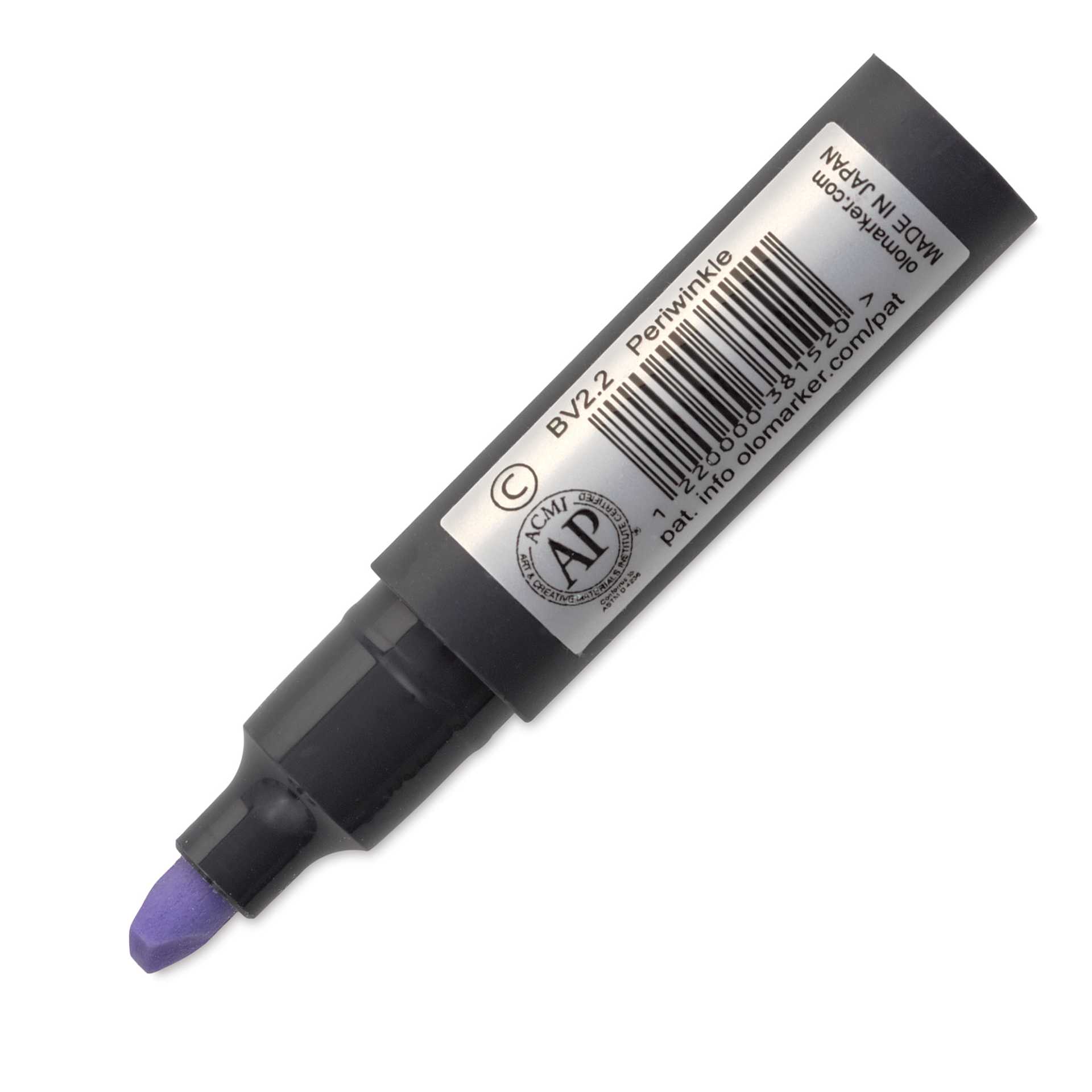 Olo Chisel Tip Half-Marker - BV2.2 Periwinkle back of marker